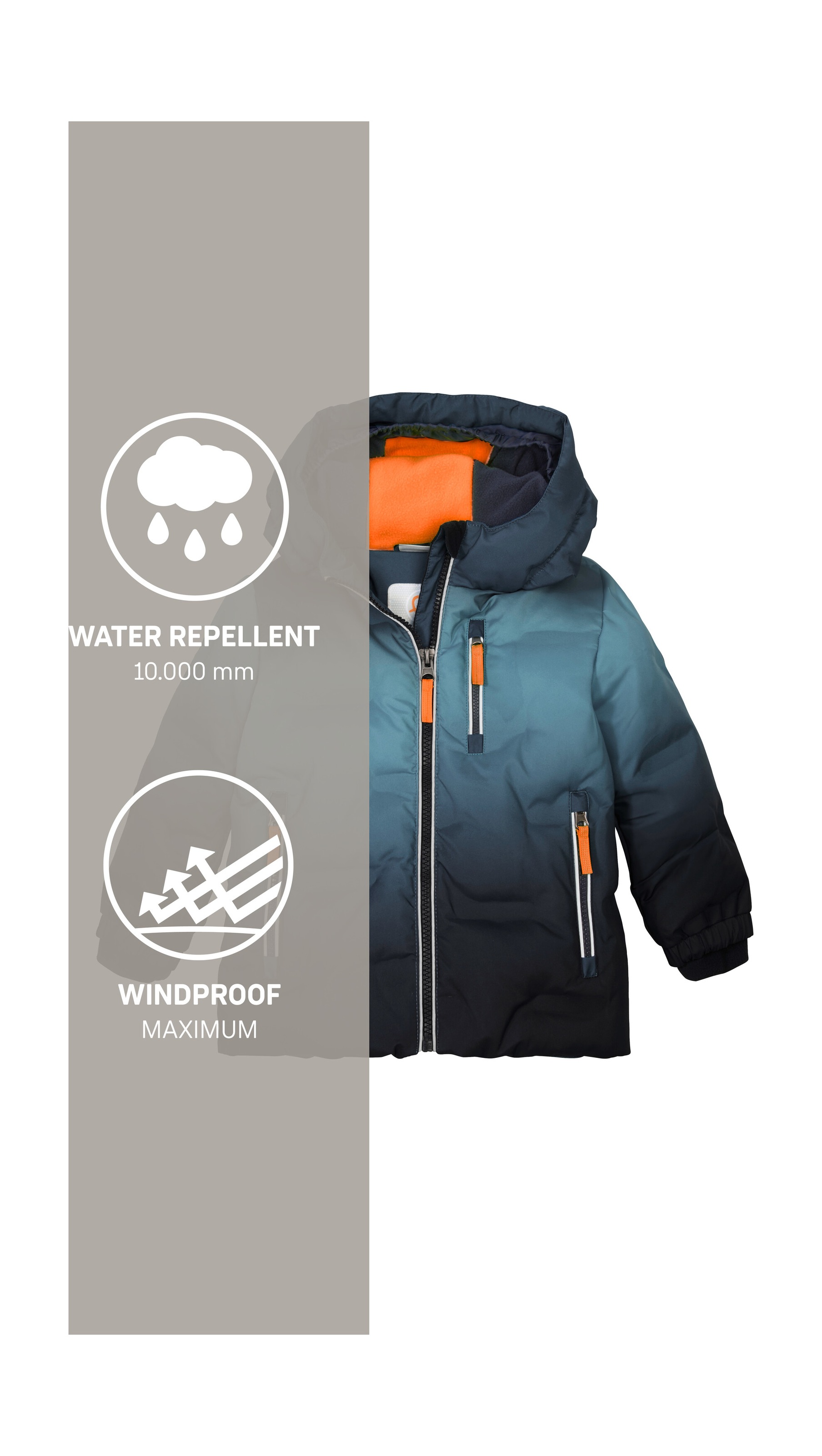 first instinct by killtec Steppjacke »FISW 39 MNS QLTD JCKT« Winddichte, wasserabweisende Kinderjacke mit Fleece und Schneefang