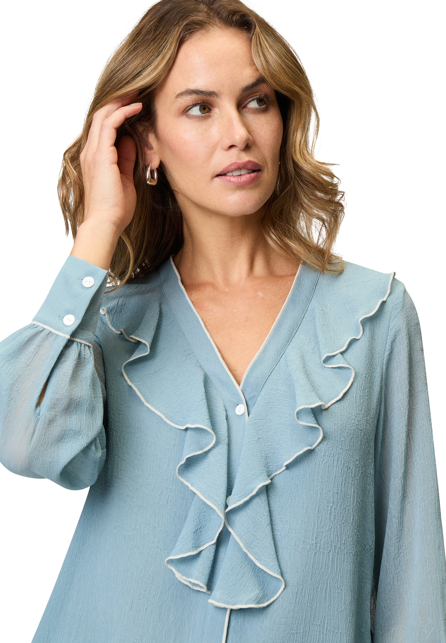 Zero Chiffonbluse »Chiffonbluse mit Volants«