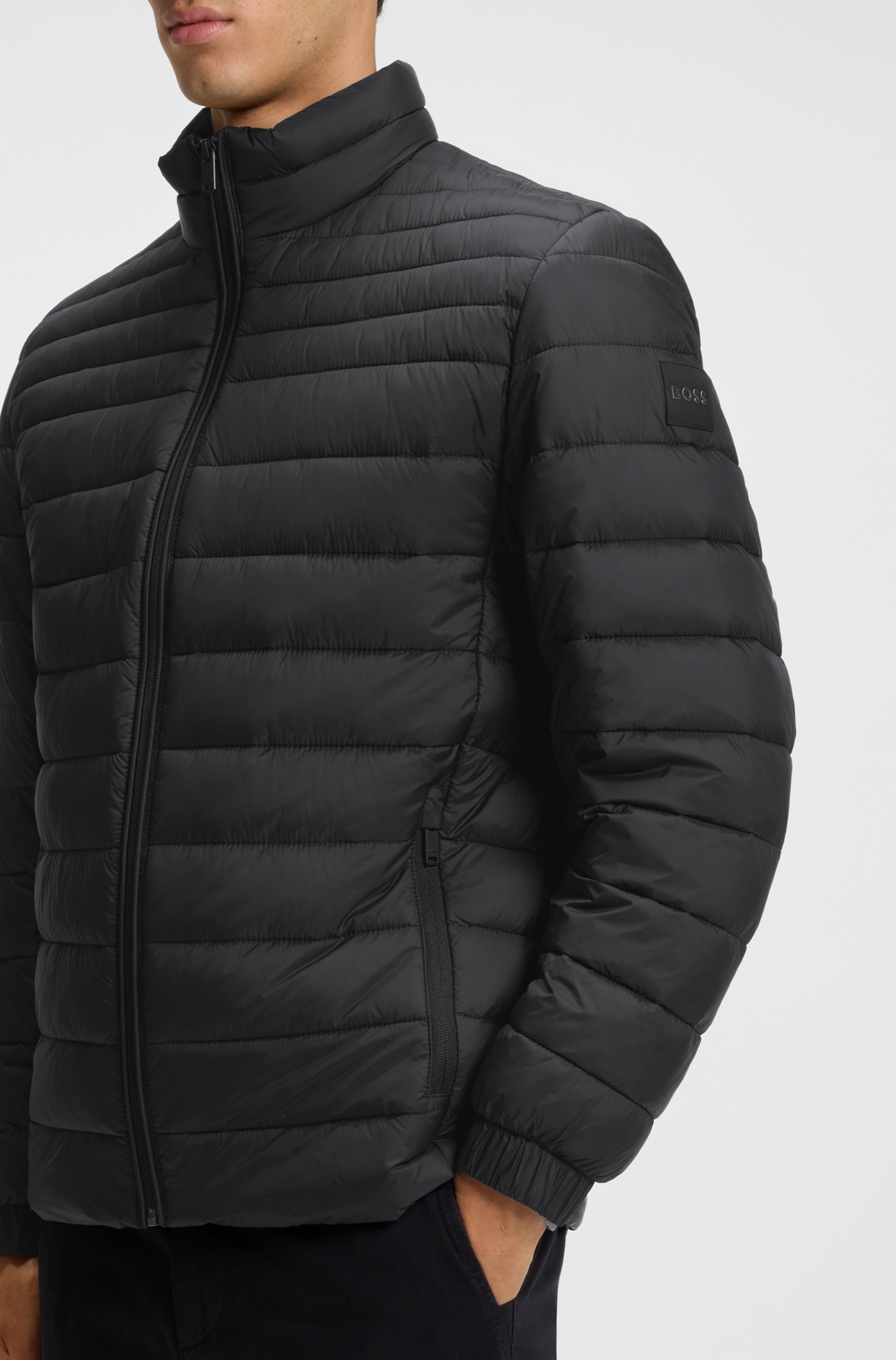 BOSS ORANGE Steppjacke »Oden«, ohne Kapuze, mit Stehkragen, slim fit, federleicht wasserabweisend