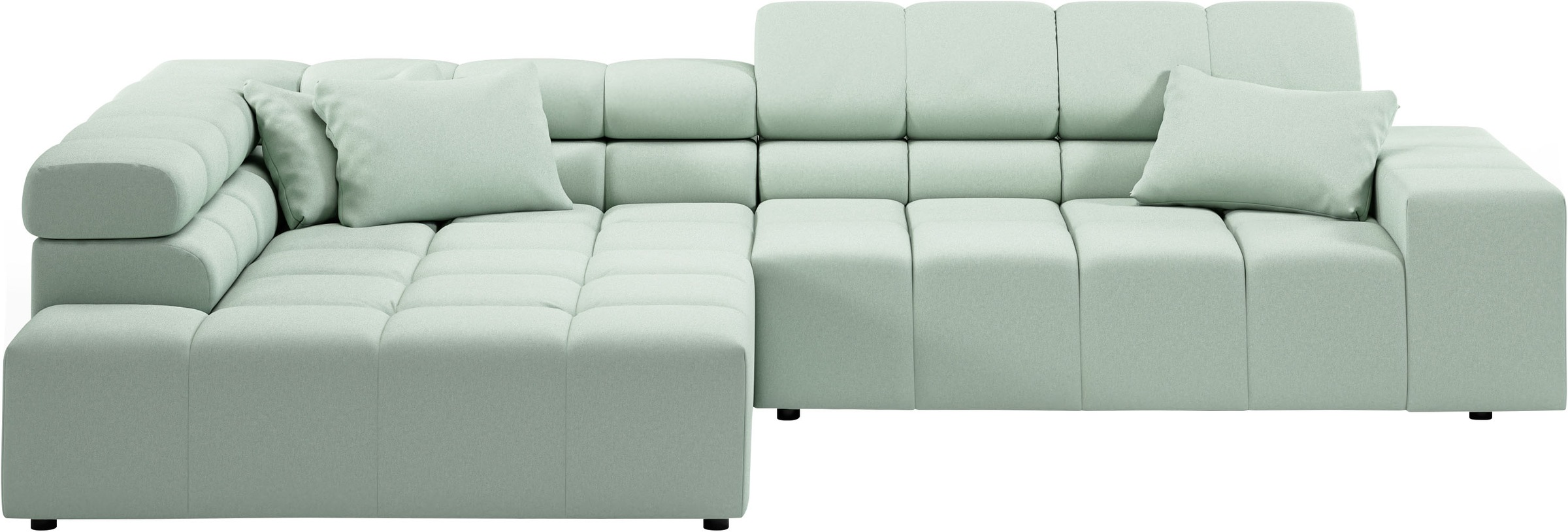 INOSIGN Ecksofa »Ancona incl. Kopfteilverstellung, Breite 319cm, L-Form«, wahlweise motorische Sitztiefenverstellung, auch in Cord + Easy Care