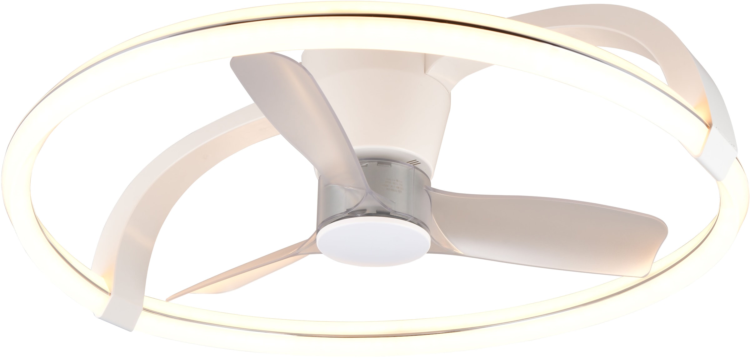 REALITY Leuchten LED Deckenleuchte »STOCKHOLM mit Ventilator, Deckenventilator mit Licht inklFernbedienung« LED-Board 1 Stk. warmweiß - kaltweiß 6 Geschwindigkeiten Timer Vor- & Rücklauf LED dimmbar CCT Nachtlicht