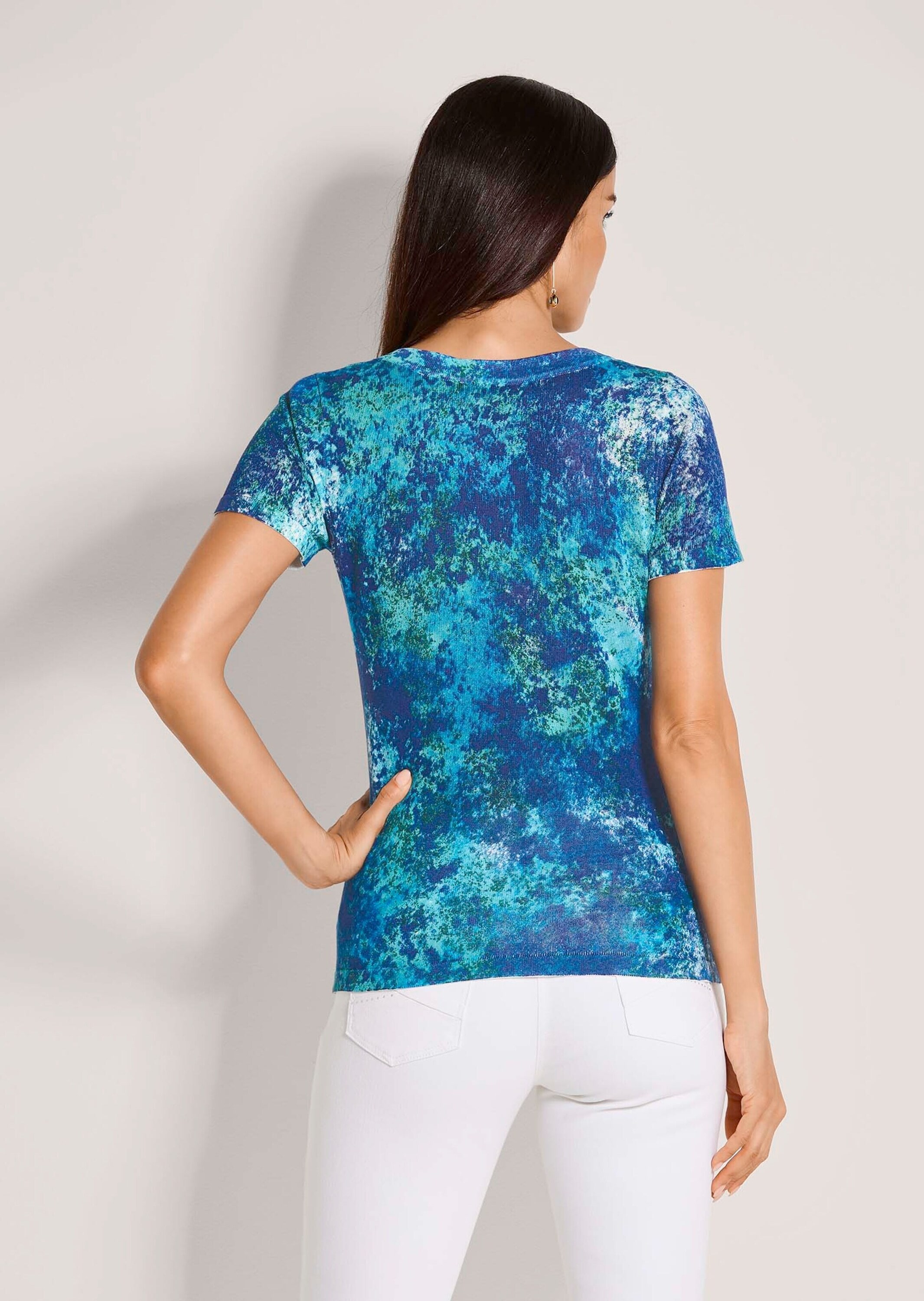 MADELEINE Longpullover »Druckpullover Viskosepullover mit All-Over-Print« Lebhafter Allover-Print