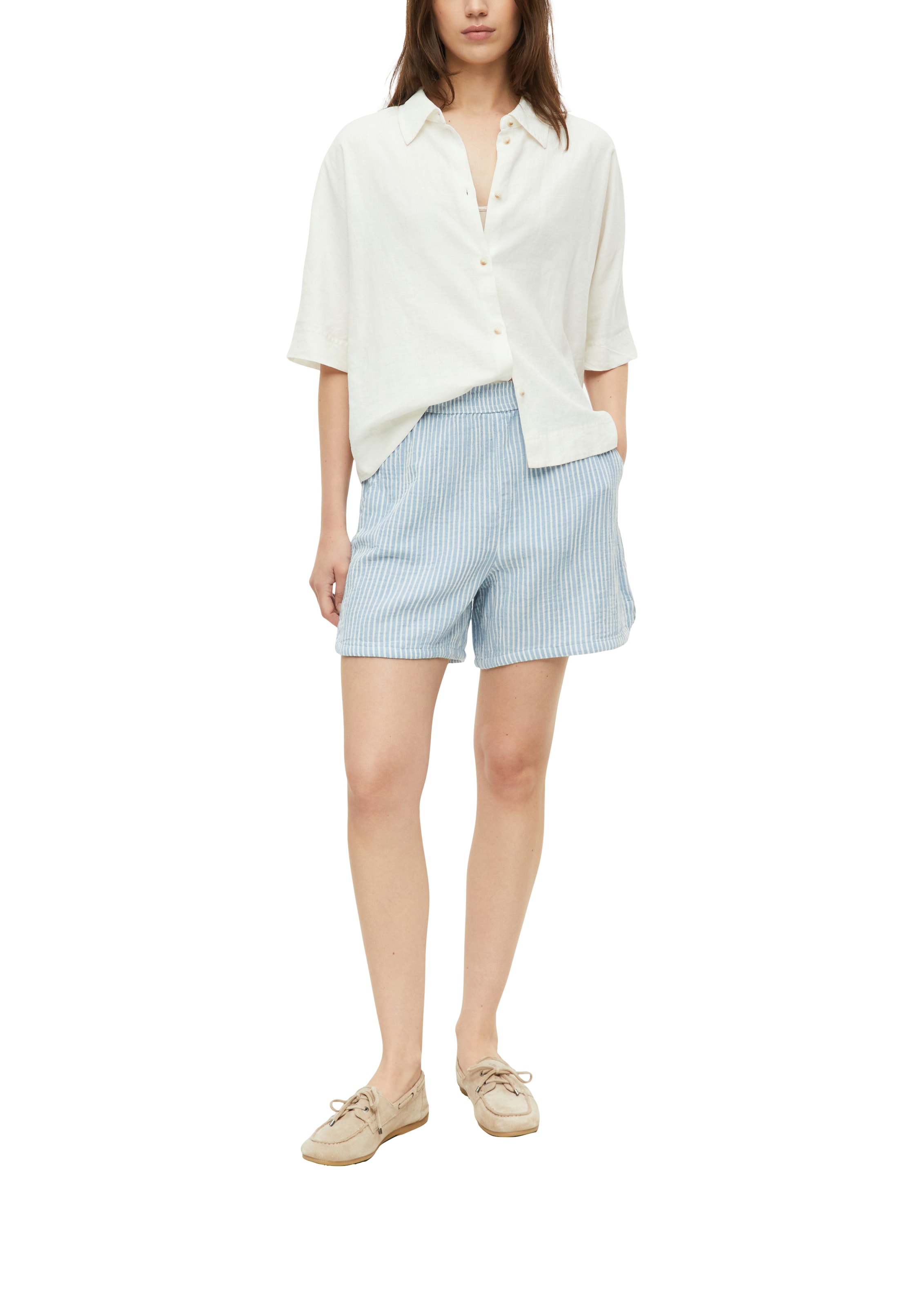 s.Oliver Relaxshorts  Gestreifte Sommershort aus reiner Baumwolle