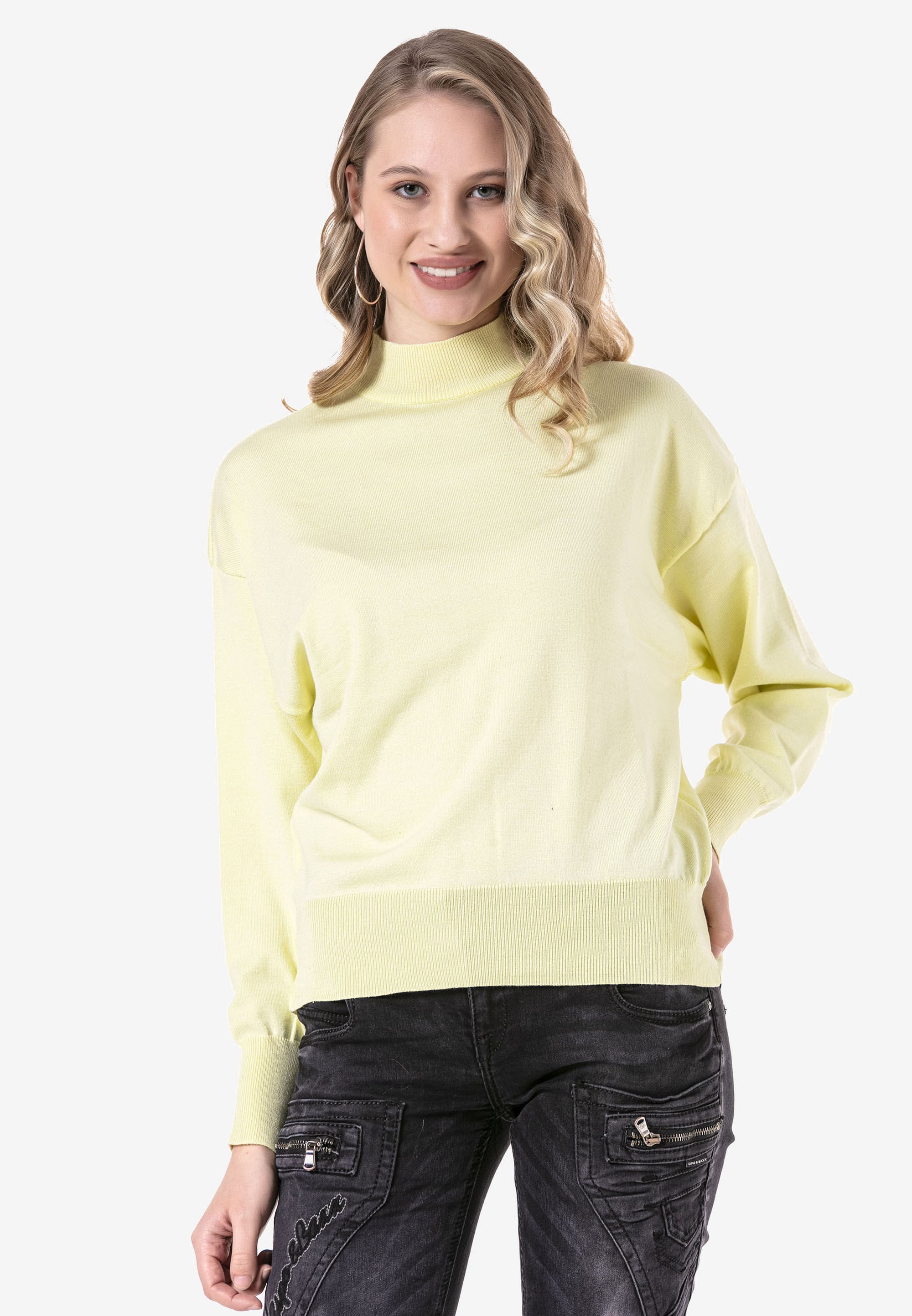Cipo & Baxx Rollkragenpullover »WP230« Mit Rollkragen
