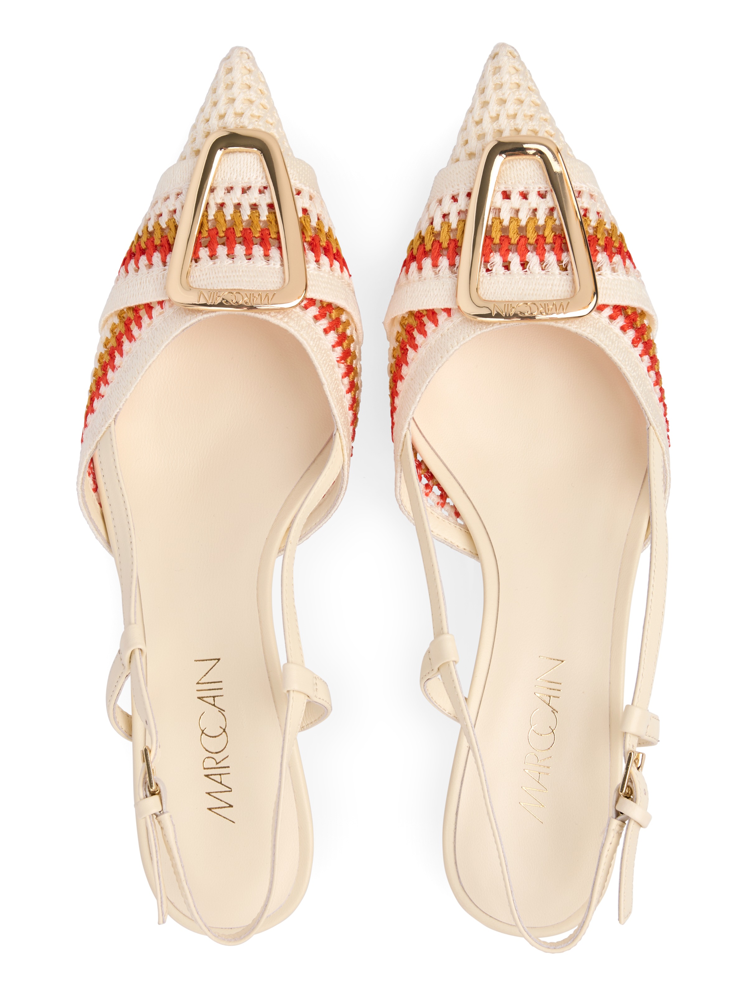 Marc Cain Slingpumps »Collections Leo's Oasis«  Pumps, Sandalette, Festtagsschuh mit Kitten Heel