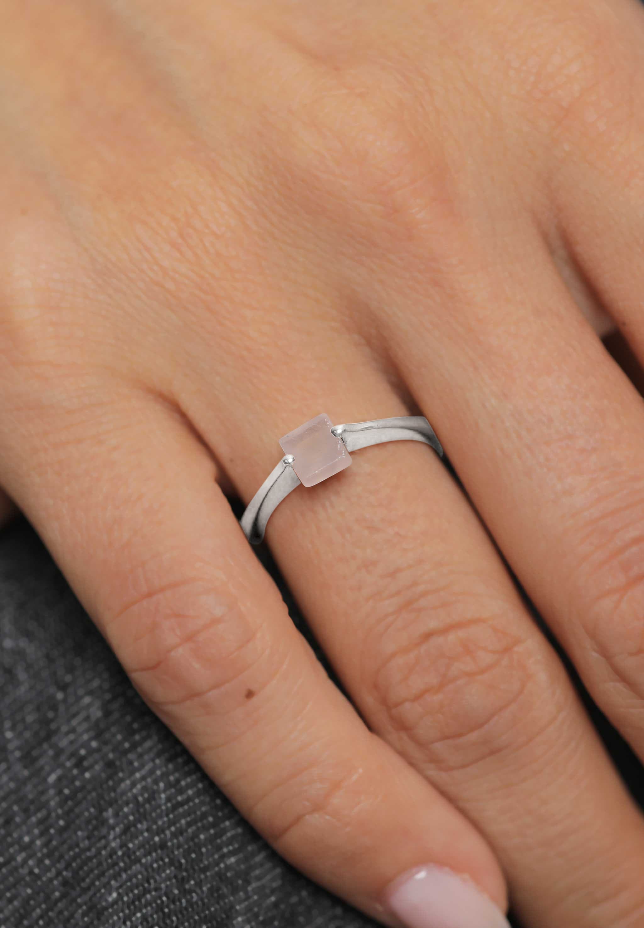 Elli Premium Silberring »Ring Solitär Edelstein Viereck Klassik 925 Silber«