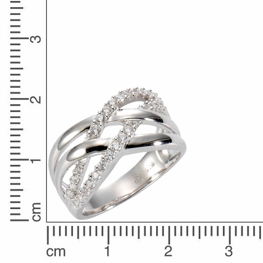 Firetti Fingerring »Schmuck Geschenk Silber 925 Silberring ca. 11,0 mm breit«