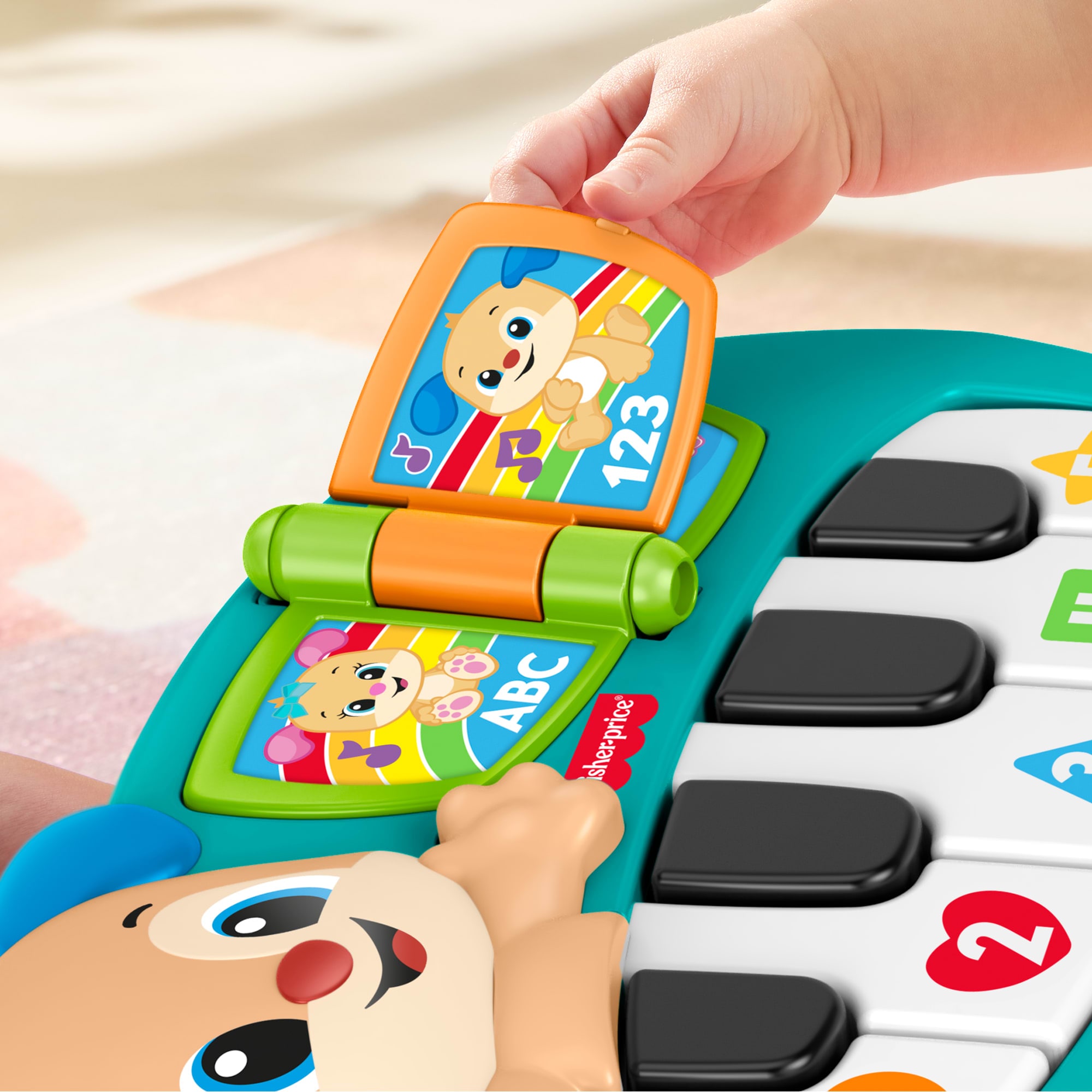 Fisher-Price® Spielzeug-Musikinstrument »Lernspaß Hündchen-Piano« mit Licht- und Soundeffekt