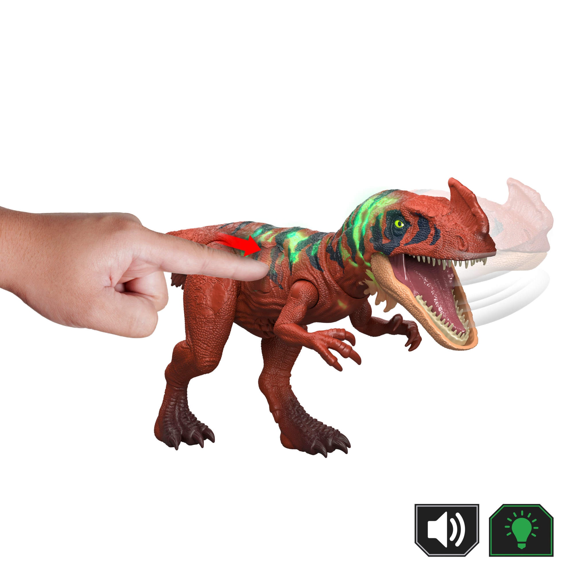 Mattel® Actionfigur »Jurassic World, Wild Roar - Afrovenator«