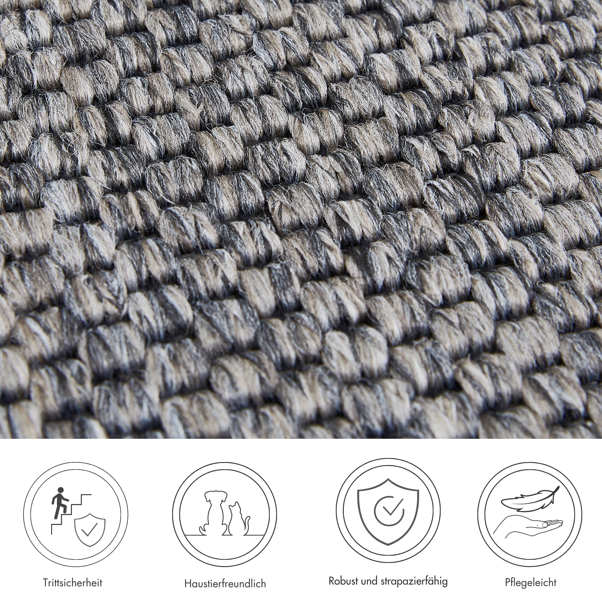 Andiamo Stufenmatte »Skagen, Made in Netherlands« halbrund 5 mm Höhe meliert, selbstklebend, strapazierfähig, 15 Stück in einem Set