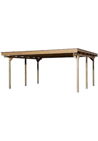 Doppelcarport »616«, Holz, 453 cm, braun