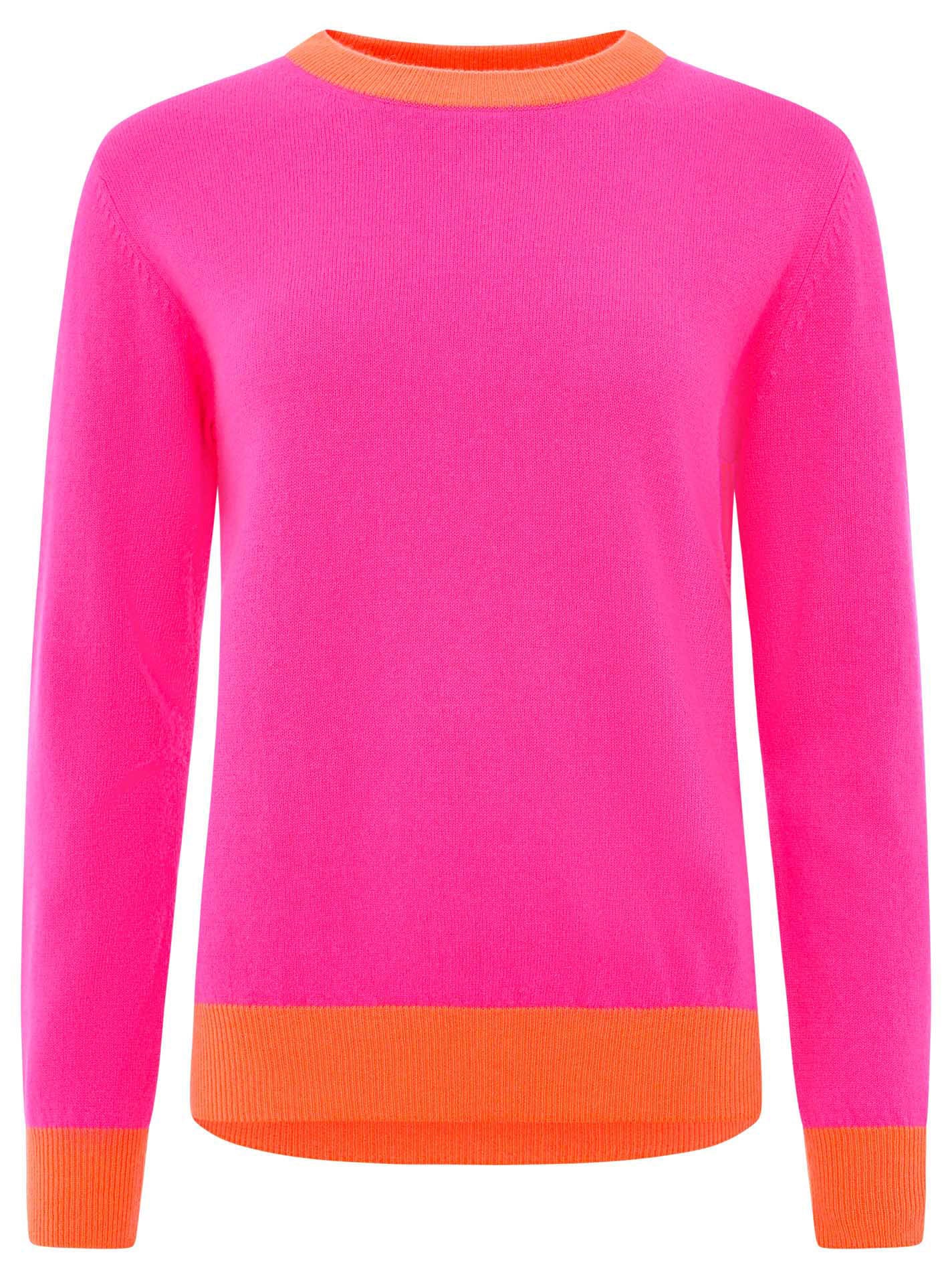 Zwillingsherz Kaschmirpullover »Roundneck with "Colored Edges"«, Kaschmir mit Kontrastbündchen