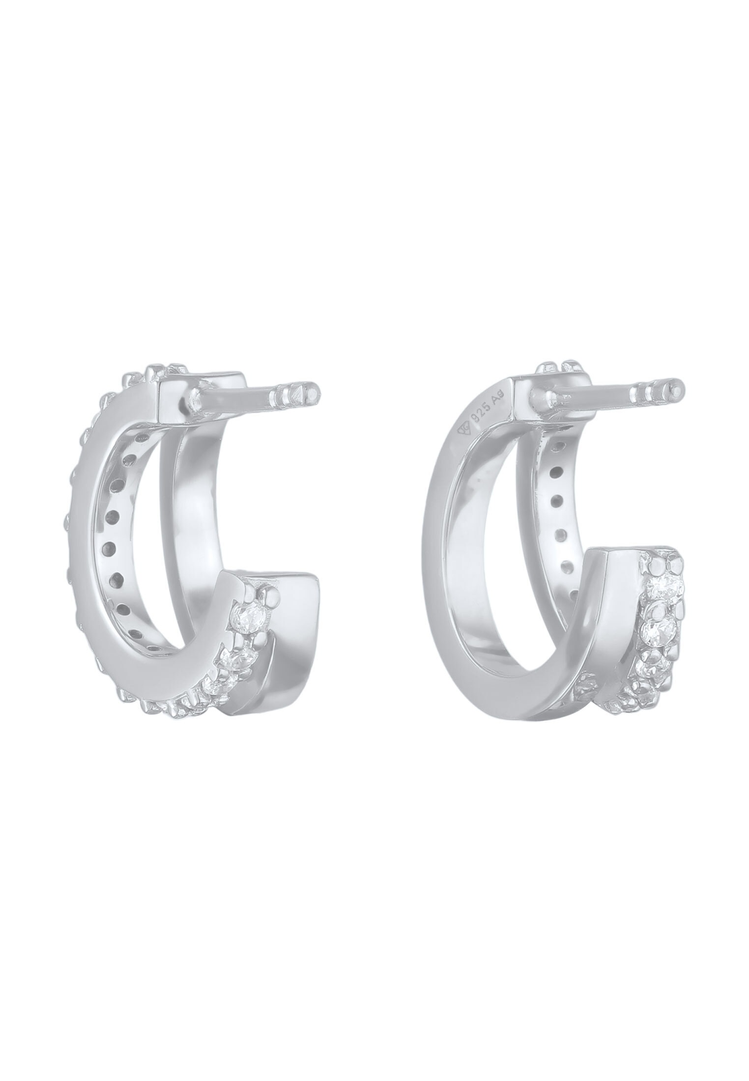 Elli Paar Ohrstecker »Ohrringe Creolen Zirkonia 925 Sterling Silber«