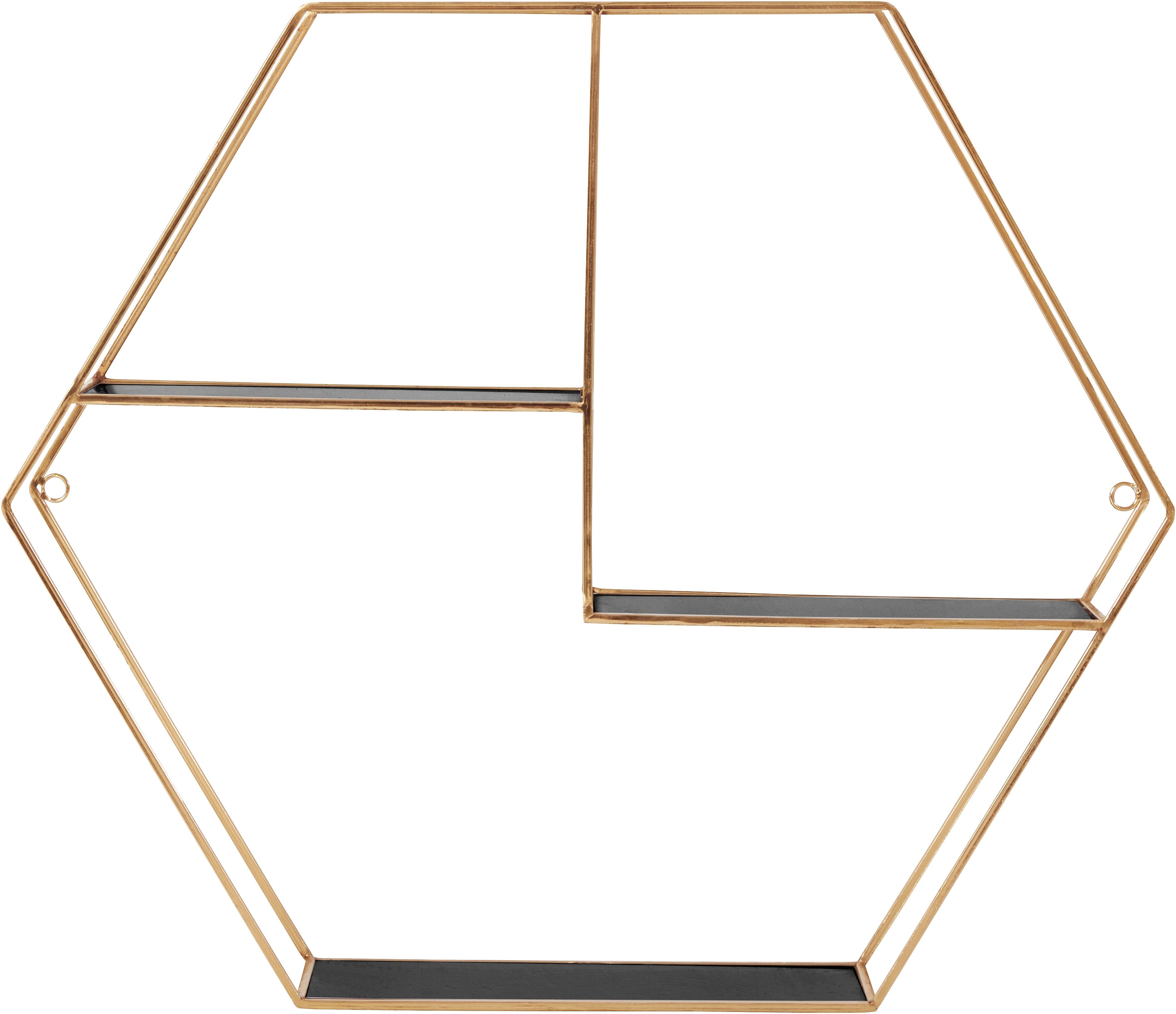 Leonique Deko-Wandregal sechseckiges »Hexagon«, Element, Shop in modernem goldfarben, Design Online OTTO