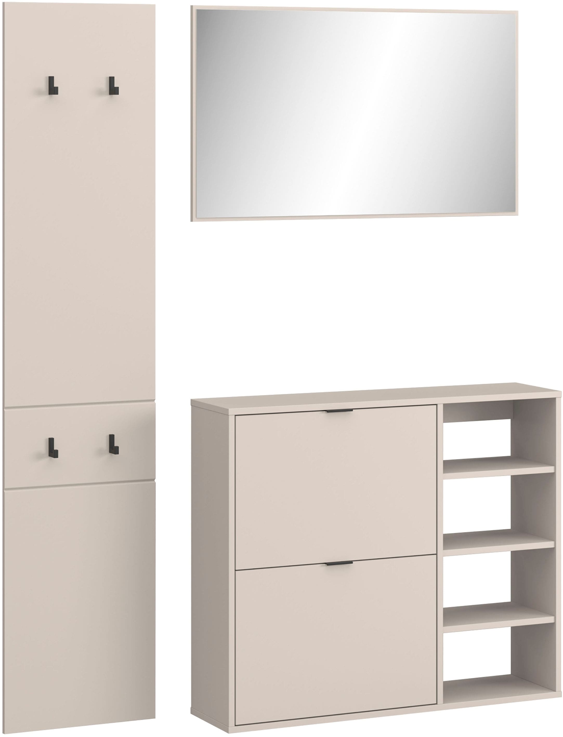 HBZ Garderoben-Set »Florenz Garderobe B/H/T 140x180x27 cm« 3 Stk. tlg.