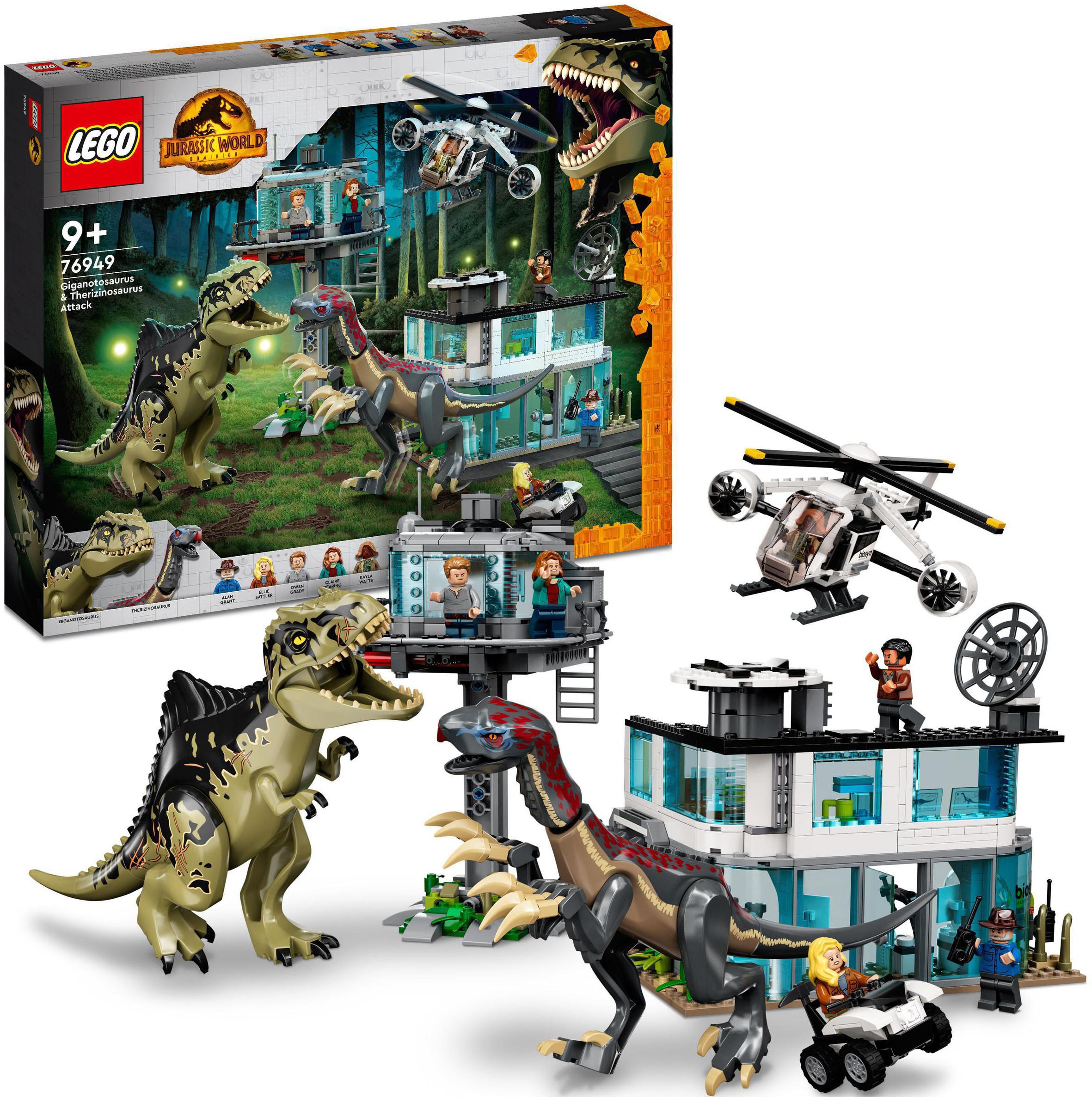 Konstruktionsspielsteine »Giganotosaurus & Therizinosaurus Angriff (76949), LEGO®...