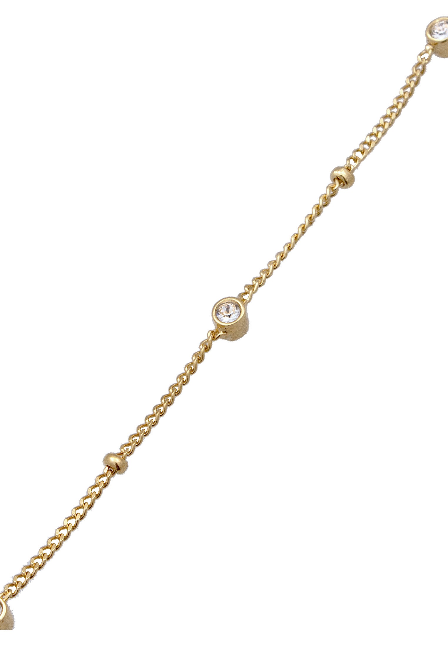 Elli Fußkette »Fußschmuck Fußkettchen Glas Kristalle Weiß 925 Sterling Silber«