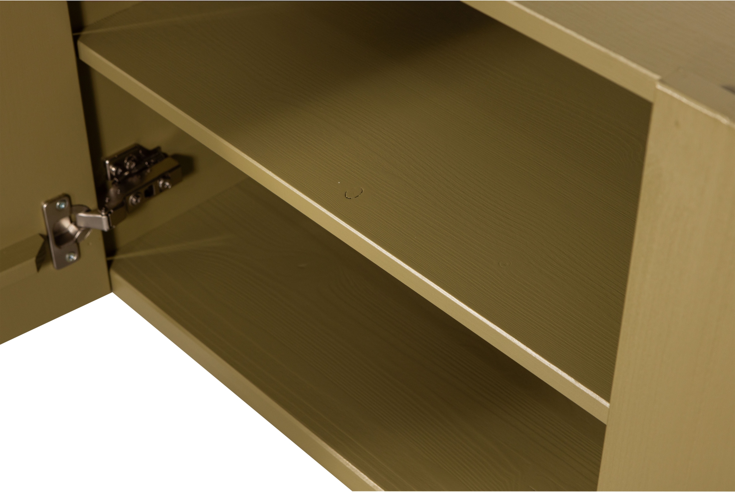 WOOOD Lowboard »Basu FSC®-Kiefernholz Lackiert Grifflos, H 53 x B 152 x T 46 cm« Sichtbare Maserung, Tragkraft Deckplatte 35 kg und 15 kg pro boden
