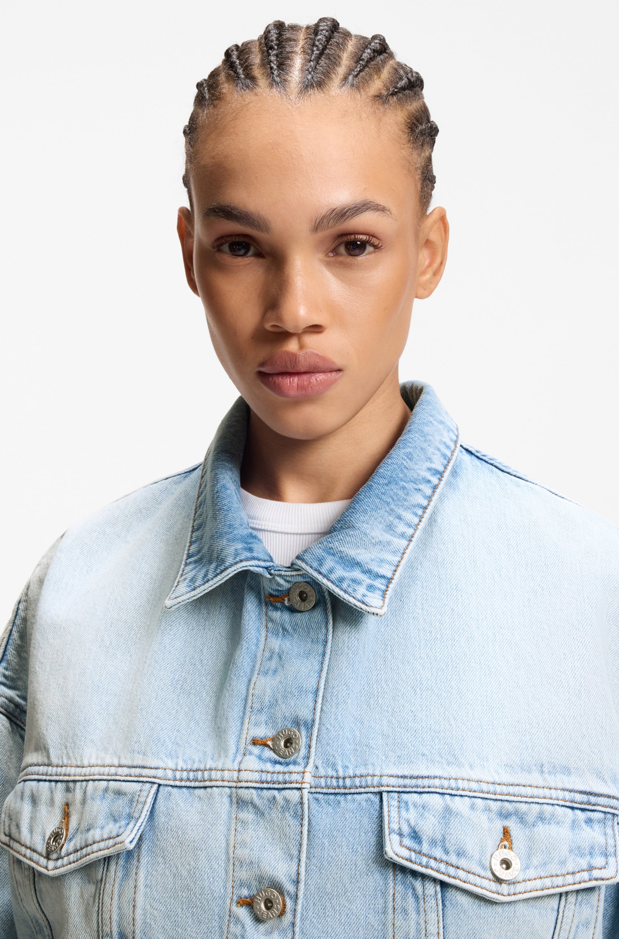 HUGO Blue Jeansjacke »Lou« Boxy, leicht oversized