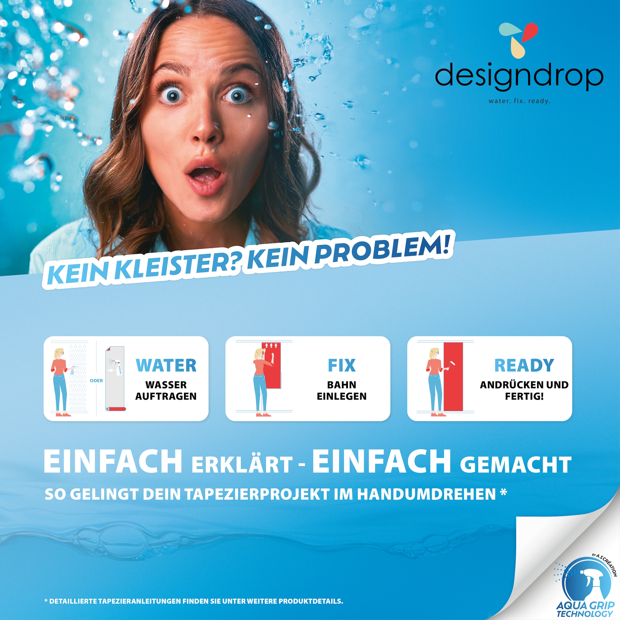 living walls Vliestapete »DesignDrop vorgeleimte Tapete Wald Mustertapete Weiß Lila« leicht glänzend strukturiert Vliestapete vorgekleistert floral für Schlafzimmer Wohnzimmer Küche
