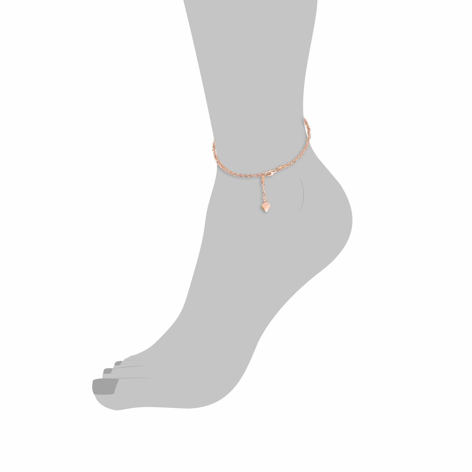 Amor Fußkette mit Anhänger »Schmuck Geschenk Silber 925 Körperschmuck«