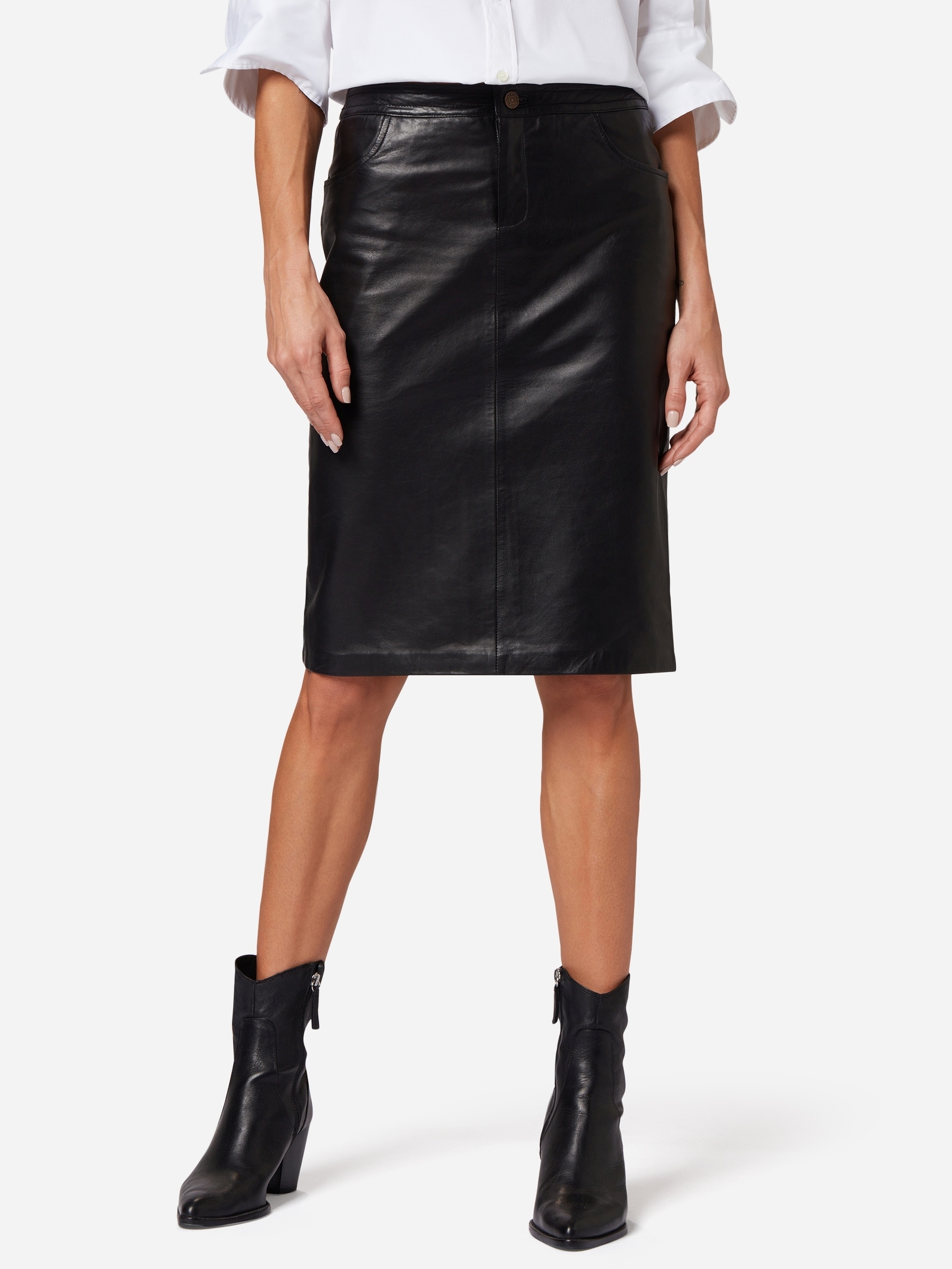 RICANO Bleistiftrock »Lederrock 095 Skirt« Handgefertigt aus echtem Leder