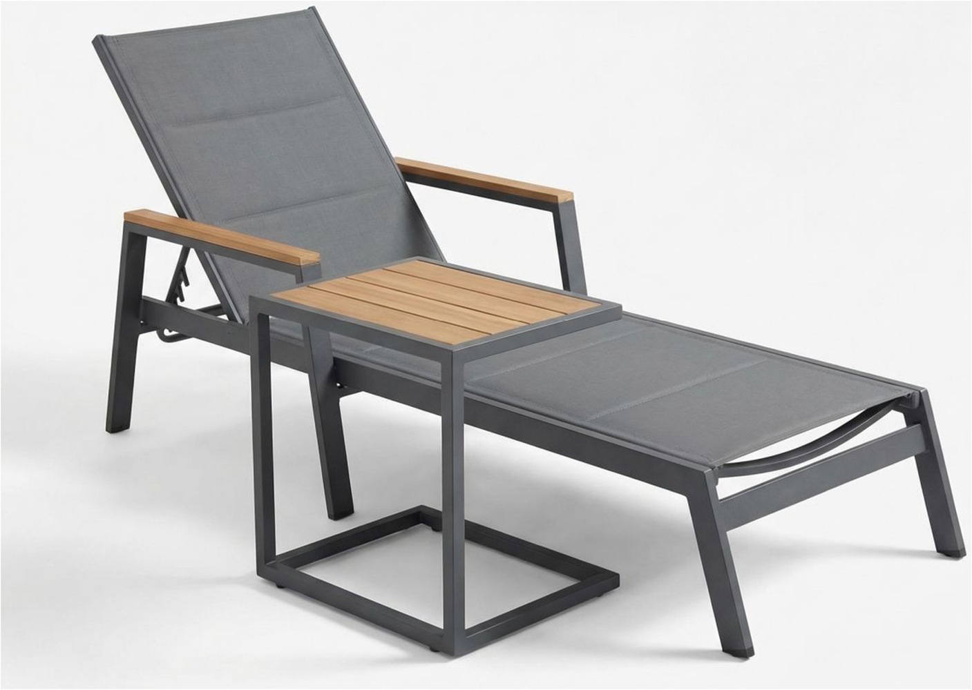 Ambiente Haus Beistelltisch »Garten Beistelltisch Alu - grau« 1 Stk. tlg.