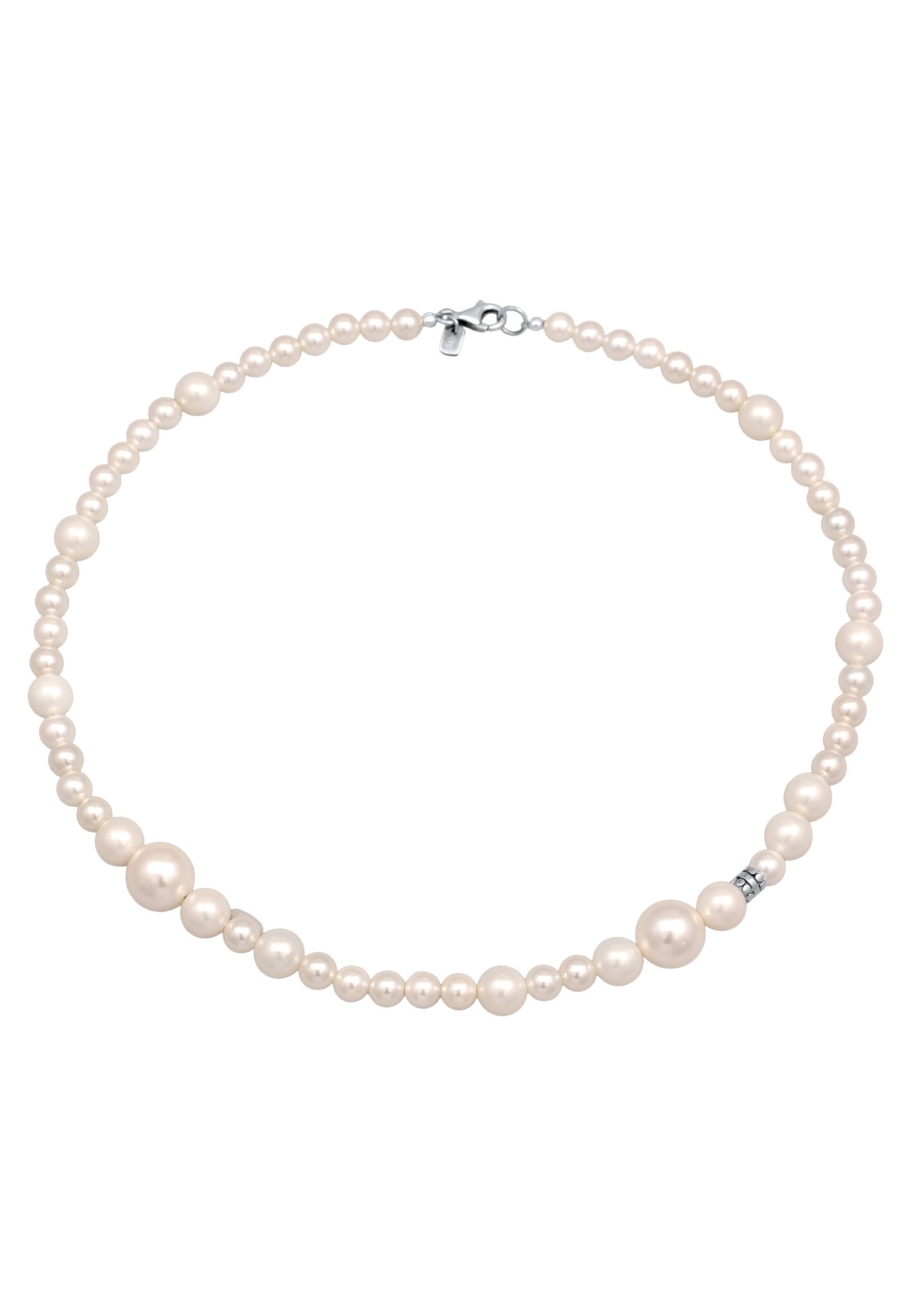 Kuzzoi Silberkette »Halskette Herren Muschelkernperlen Beads 925 Silber«