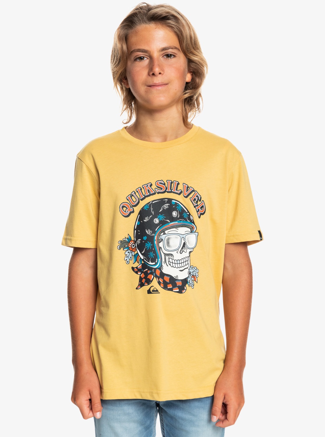 Quiksilver T-Shirt »Skull Trooper« in beige, Größe 14(155-164cm)