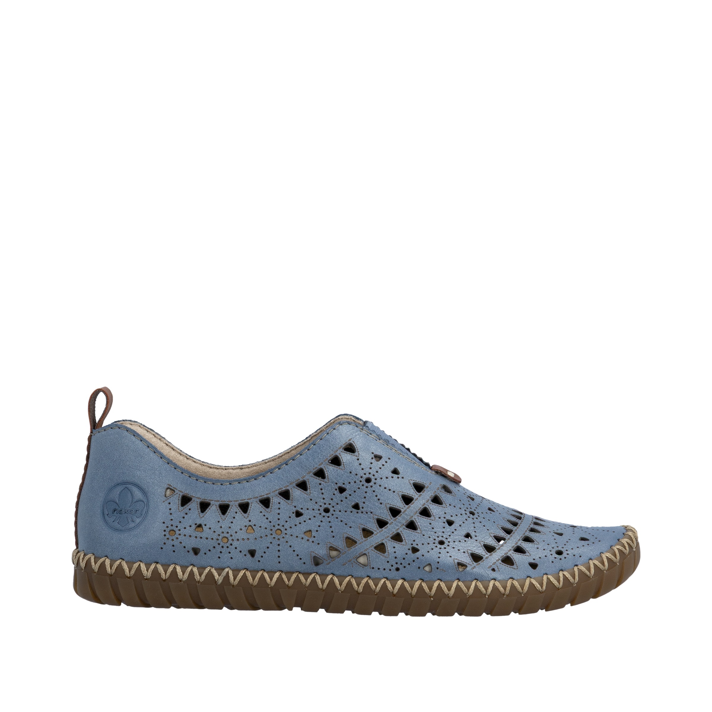 Rieker Slipper  Schlupfschuh, Halbschuh, Urlaubsschuh mit Perforation