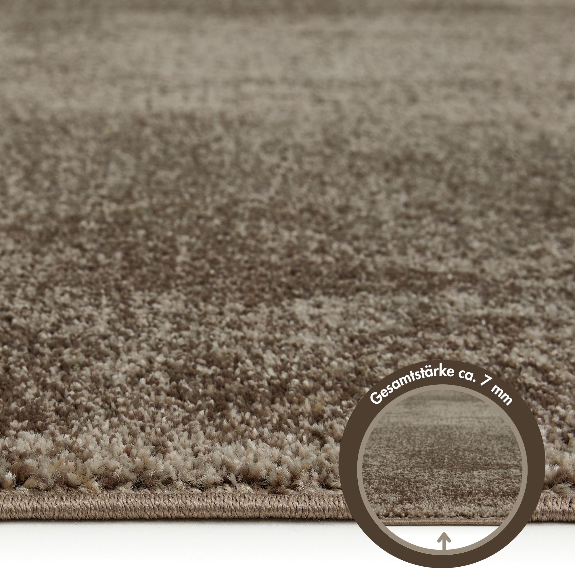 Andiamo Teppich »Luna« rechteckig 7 mm Höhe Kurzflor, modernes Design, meliert, Kundenliebling
