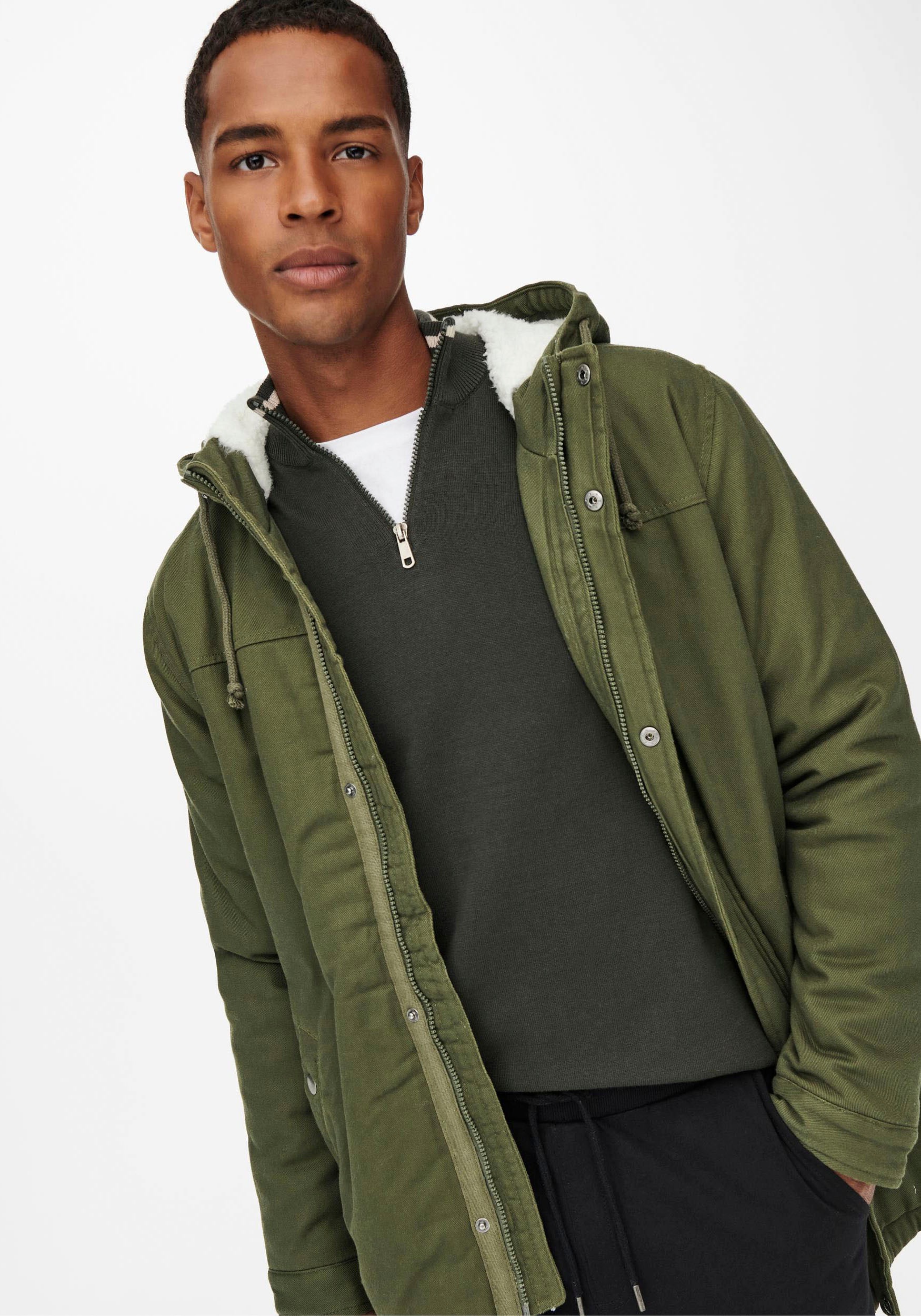 ONLY & SONS Parka »ONSALEXANDER LIFE PARKA OTW VD«, mit Kapuze