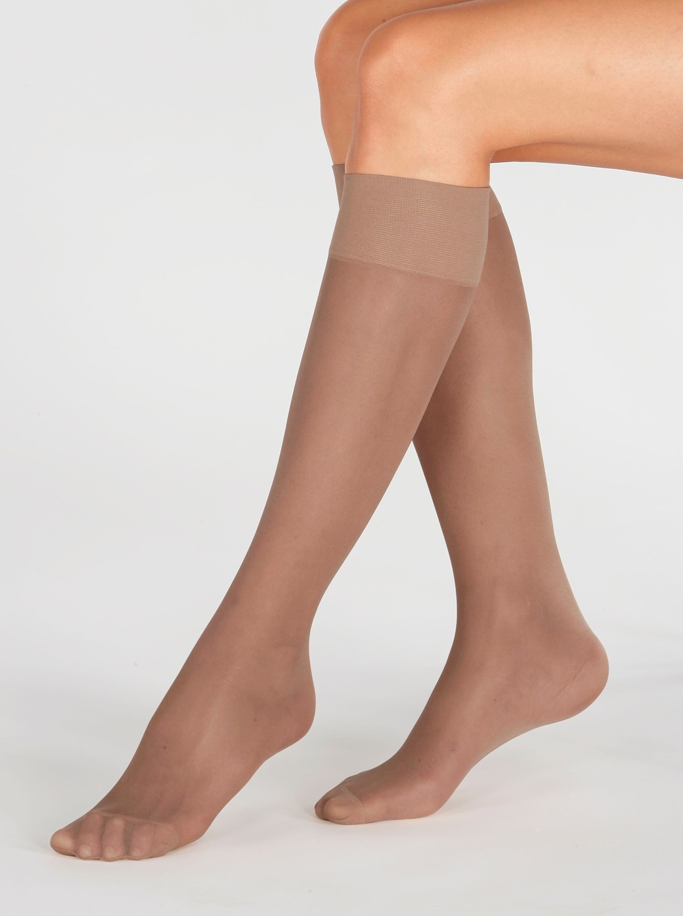 Disée Damen Stützkniestrümpfe 4 Stk. tlg. in braun, Größe 1/35