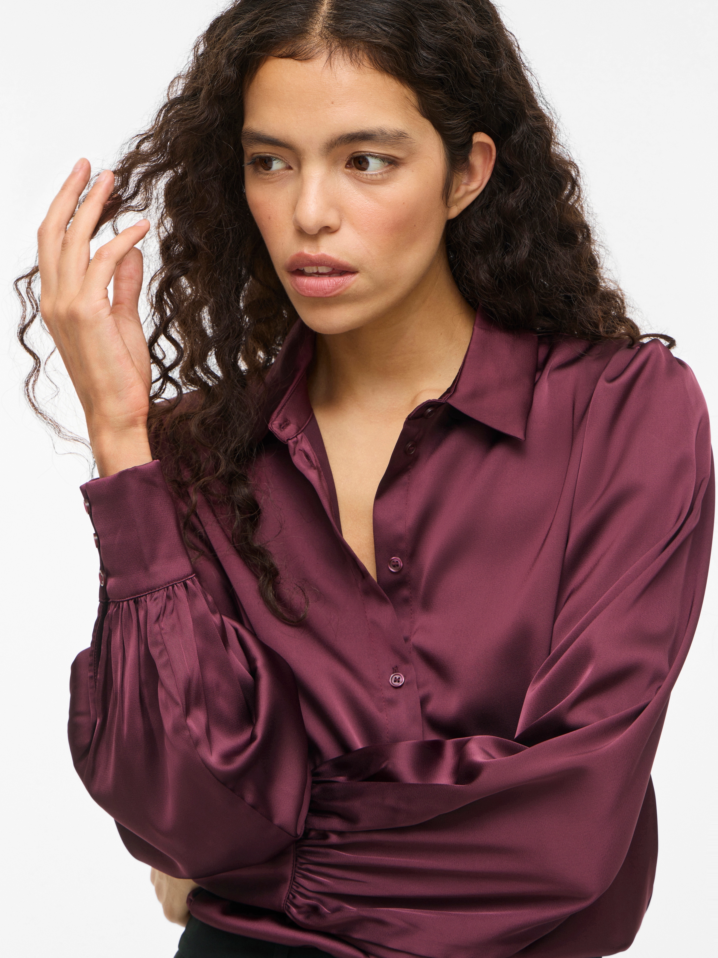 Vila Langarmbluse »VIENNA RAVENNA L/S BALLOON SHIRT - NOOS«
