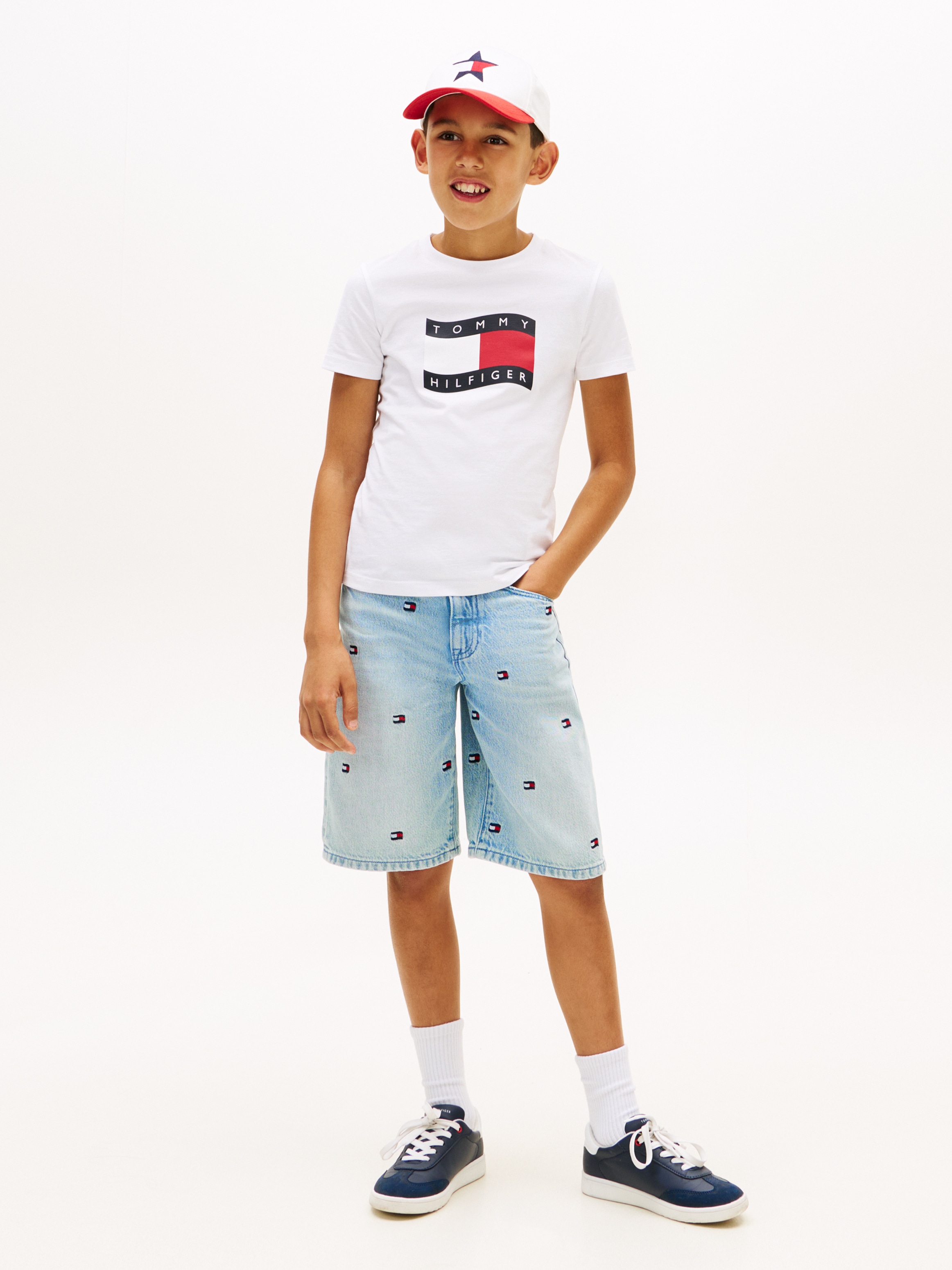 Tommy Hilfiger T-Shirt »WAVY FLAG T-SHIRT« Kinder bis 16 Jahre, regular fit