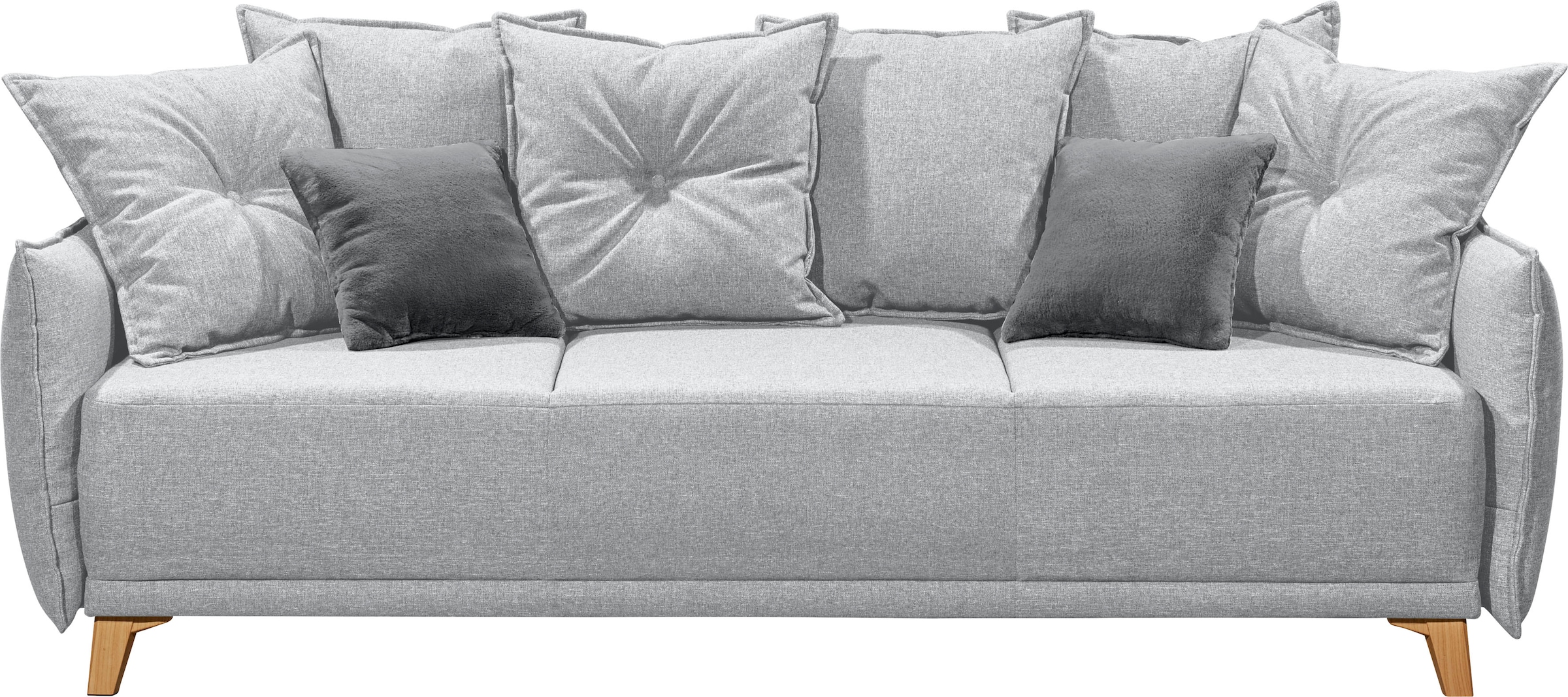 ED EXCITING DESIGN Schlafsofa »Pamplona«, mit Bettkasten & Zierkissen