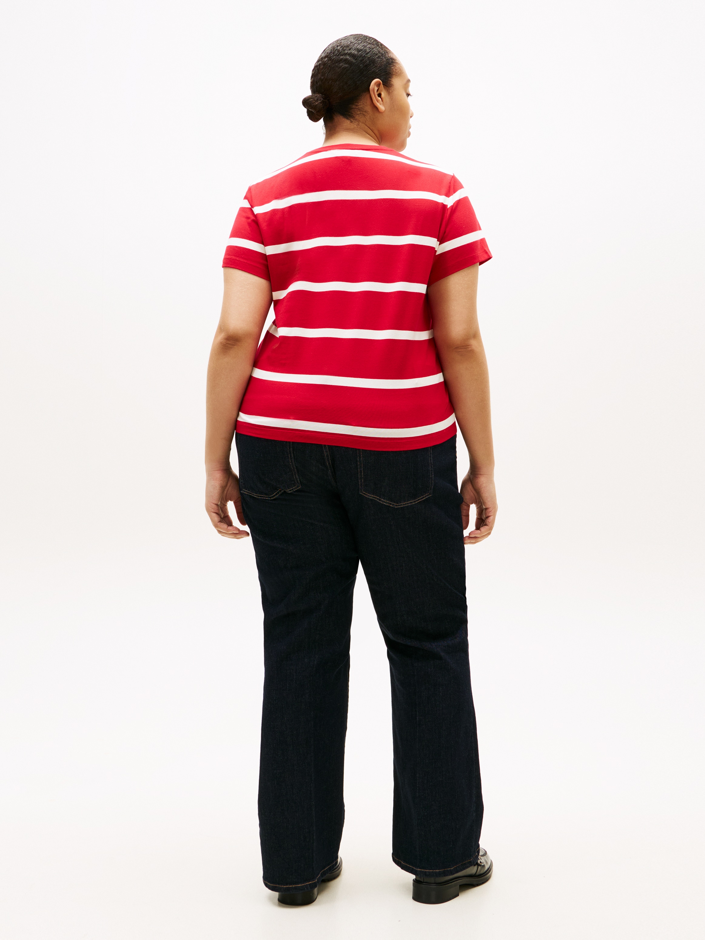 Tommy Hilfiger Curve Kurzarmshirt »CRV TH SCRIPT REG C-NK SS TEE«