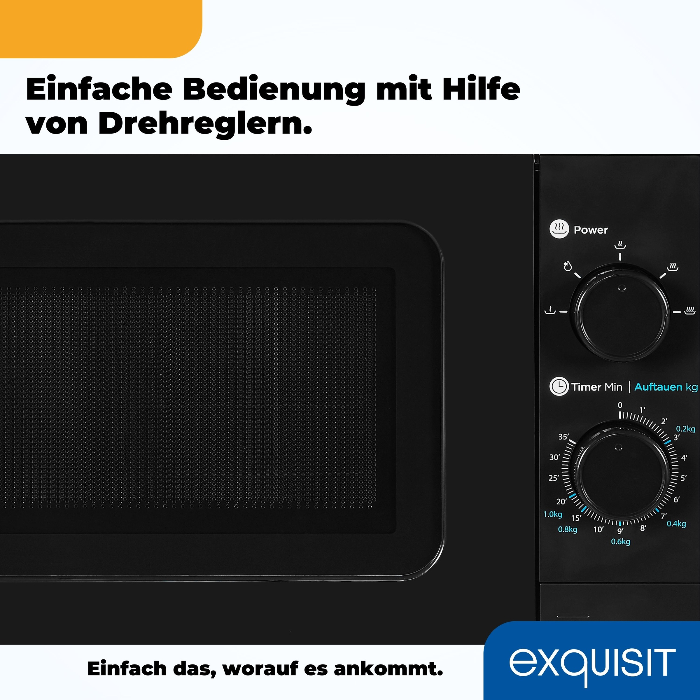 exquisit Mikrowelle »WP 700 J17-3 sw«, Mikrowelle, 700 W