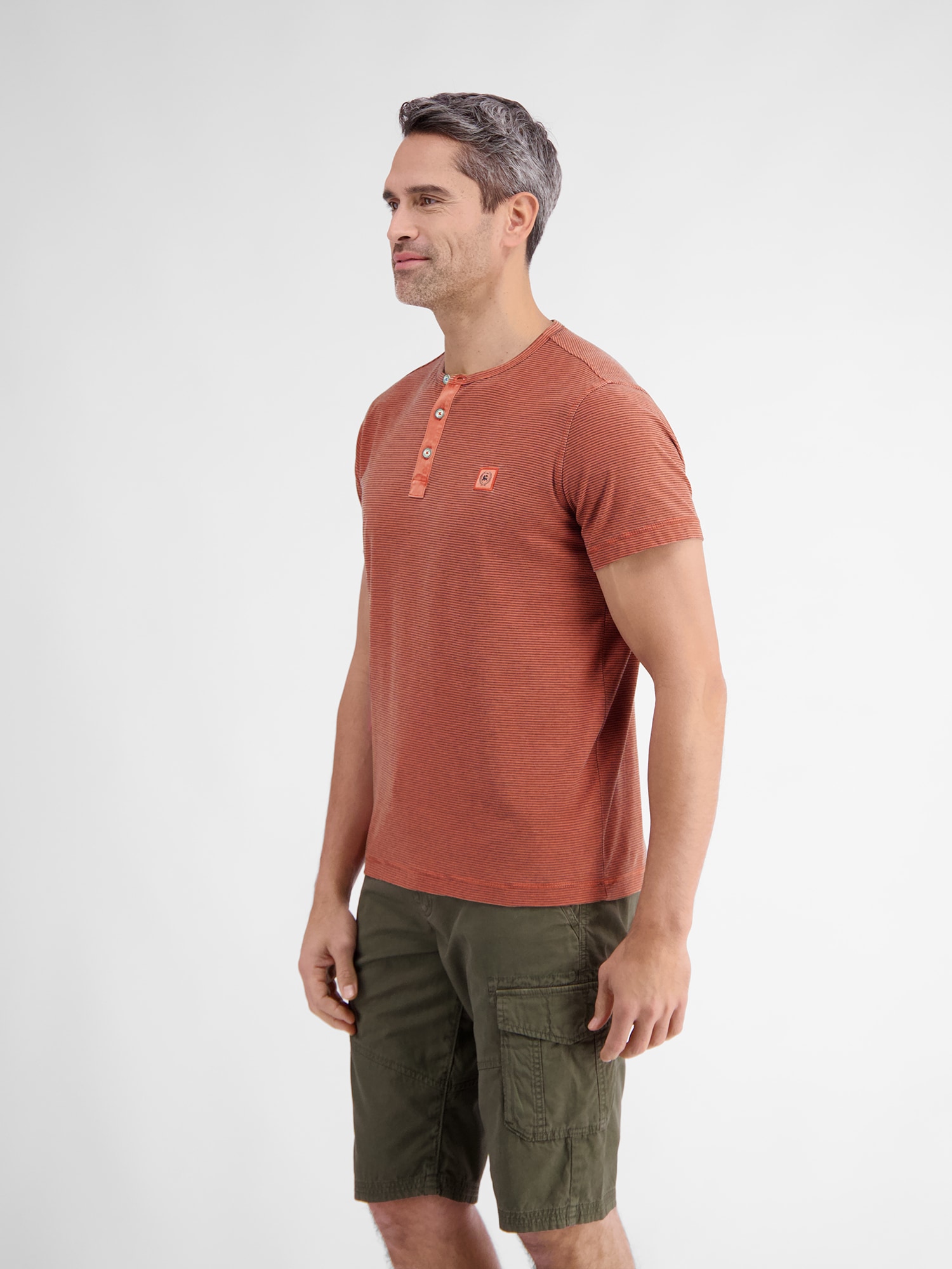 LERROS Henleyshirt »LERROS Gestreiftes Serafino-Shirt für Herren«