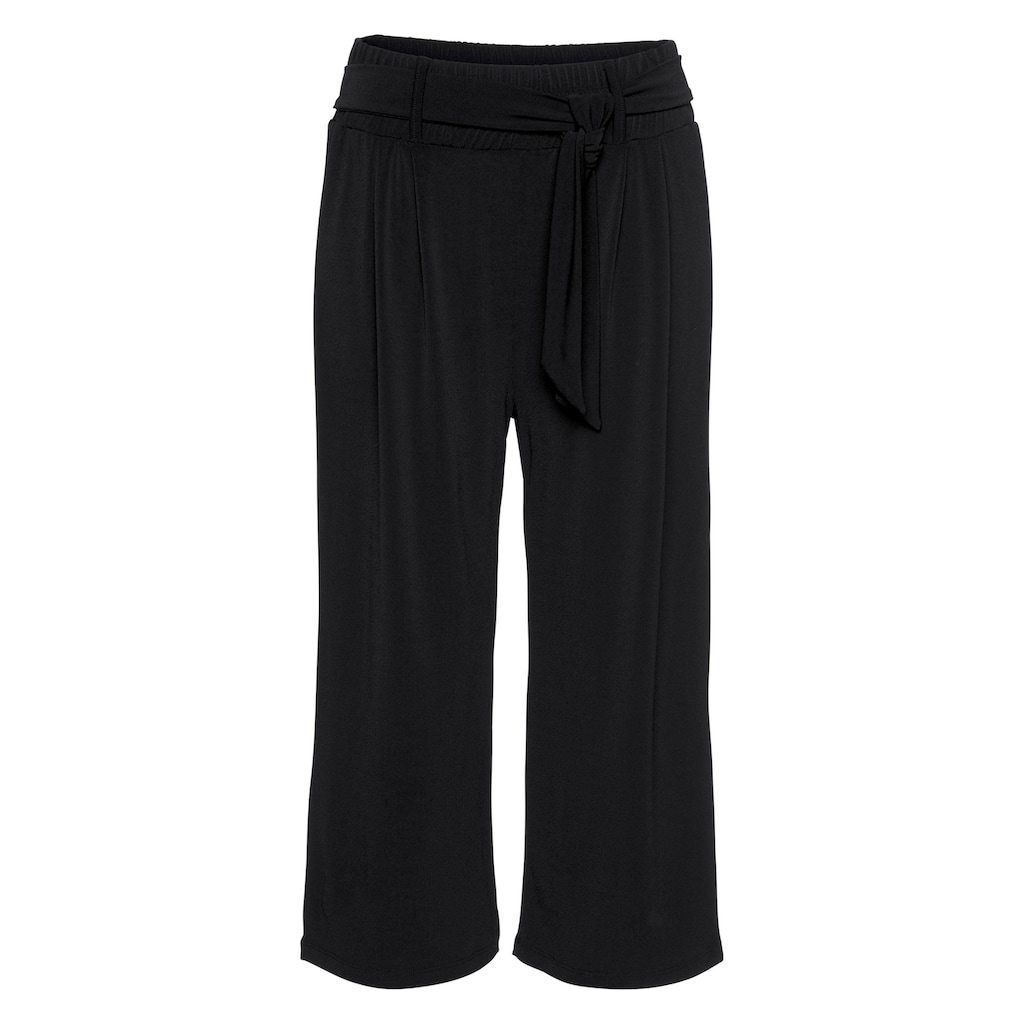 LASCANA Culotte, (mit Bindegürtel), in 7/8-Länge und Bindegürtel, Stoffhose, elegant und sommerlich