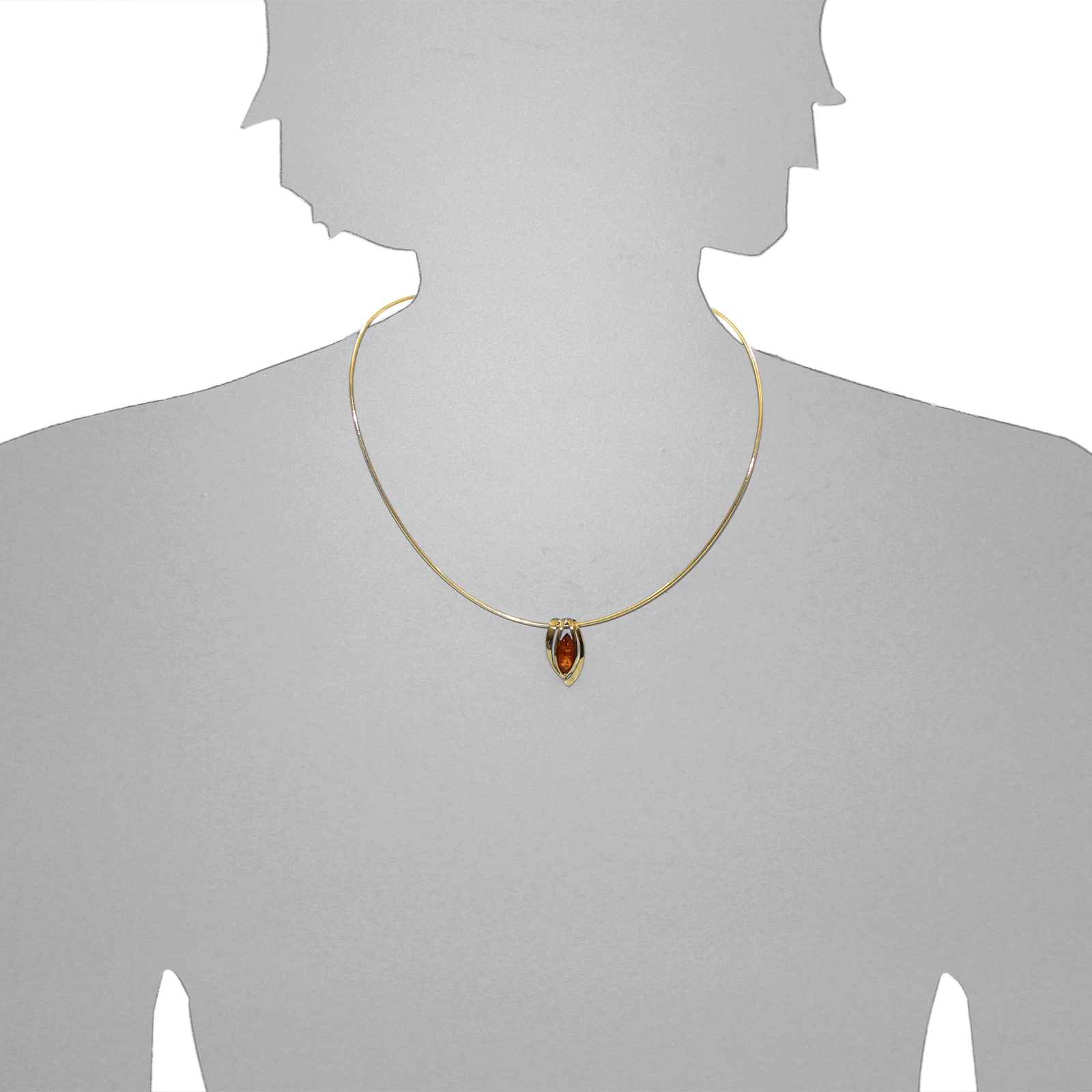 OSTSEE-SCHMUCK Kettenanhänger »- Gleiter-Rana - Gold 333/000 - Bernstein«