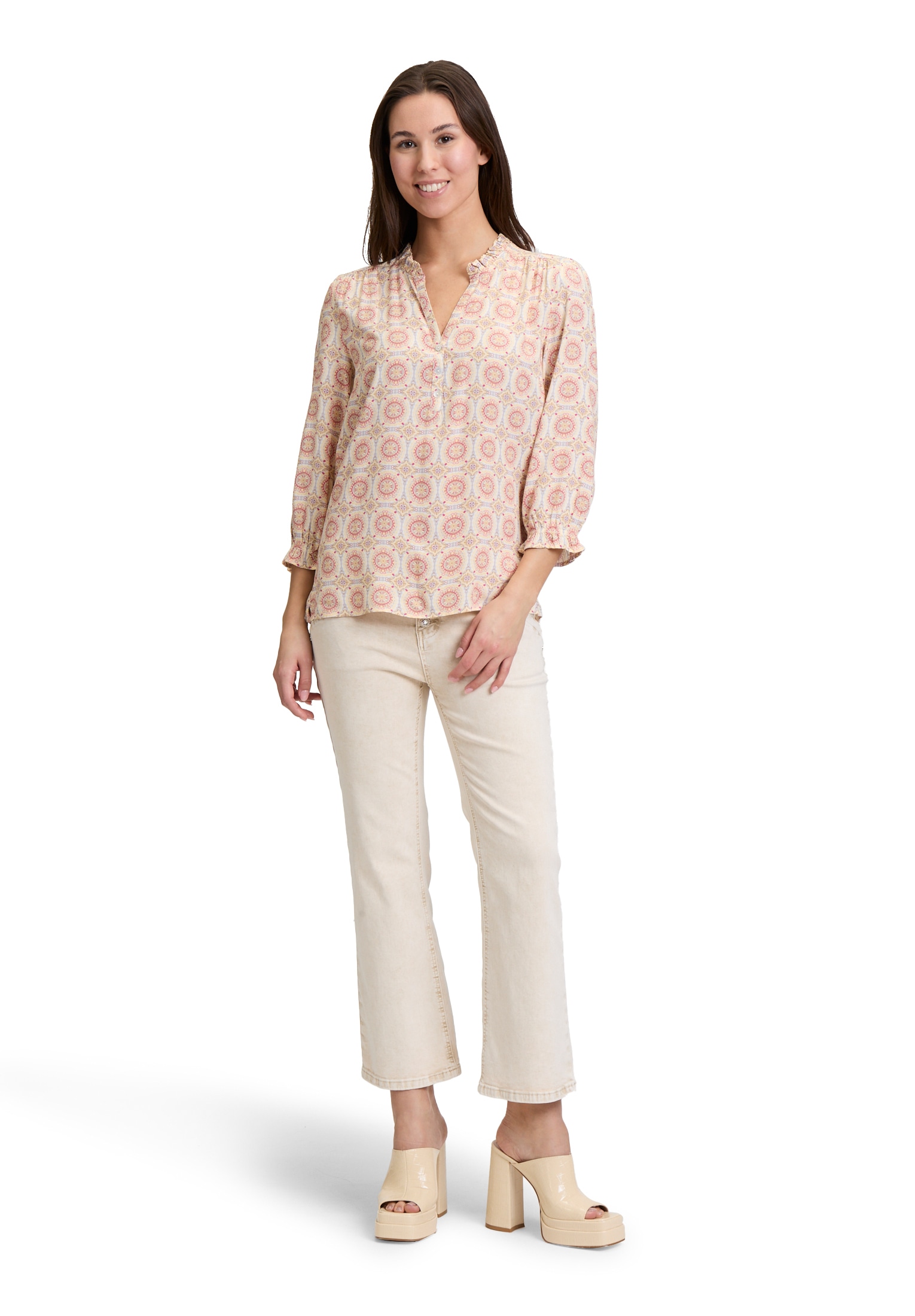 Cartoon Klassische Bluse »Casual-Bluse mit Raffung«