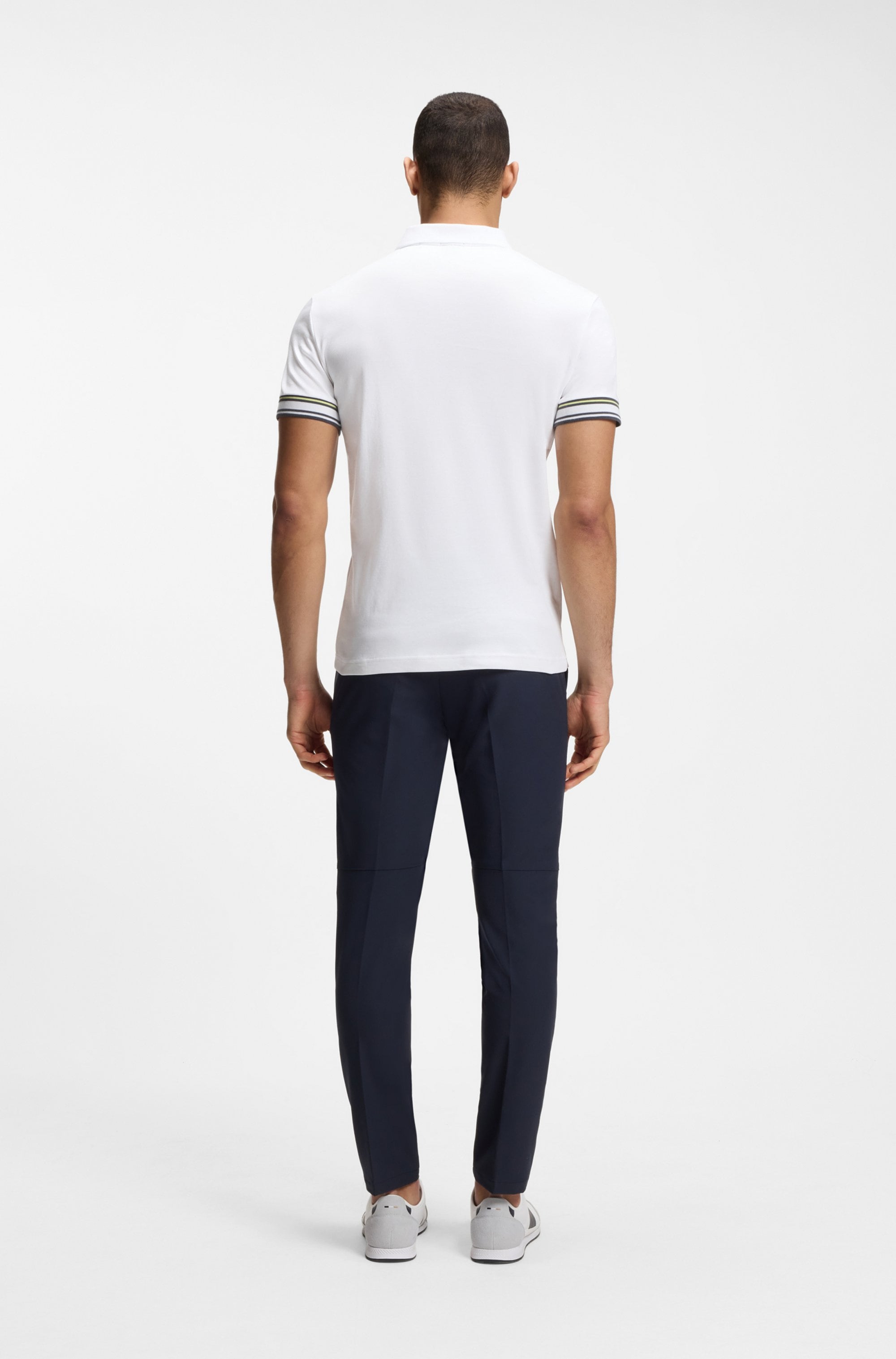 BOSS GREEN Poloshirt »Polo Zone« mit Piqué-Streifen und einem Logo am Ärmel