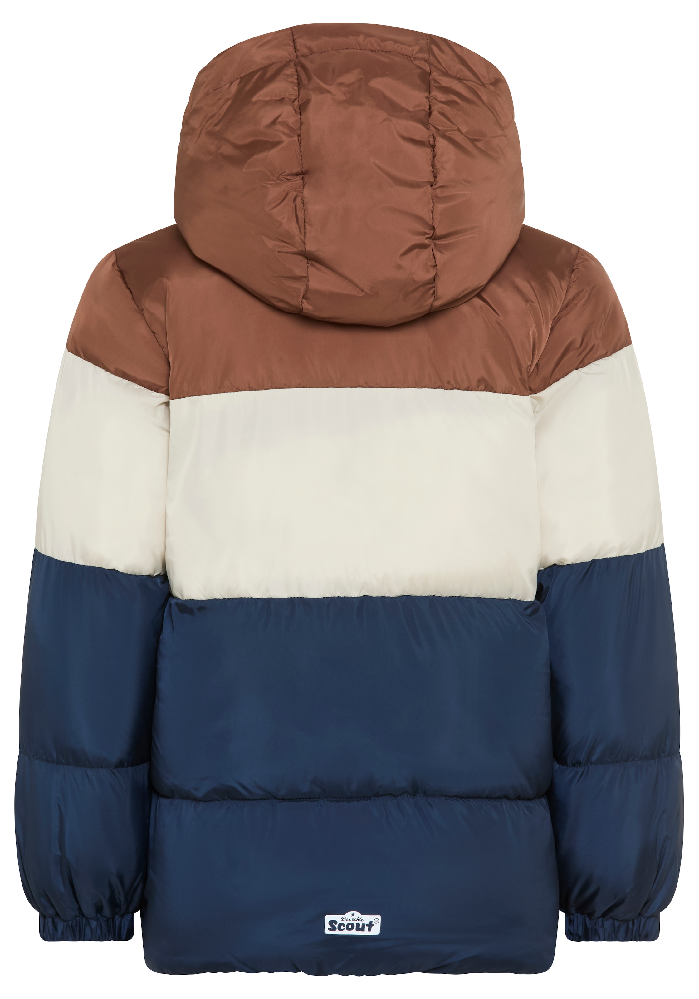 Scout Winterjacke »Warme Jacke in Colorblocking-Style - NEU von SCOUT« mit Kapuze Warme Jacke mit kontrastfarbigen Einsätzen, mit Fleece gefüttert