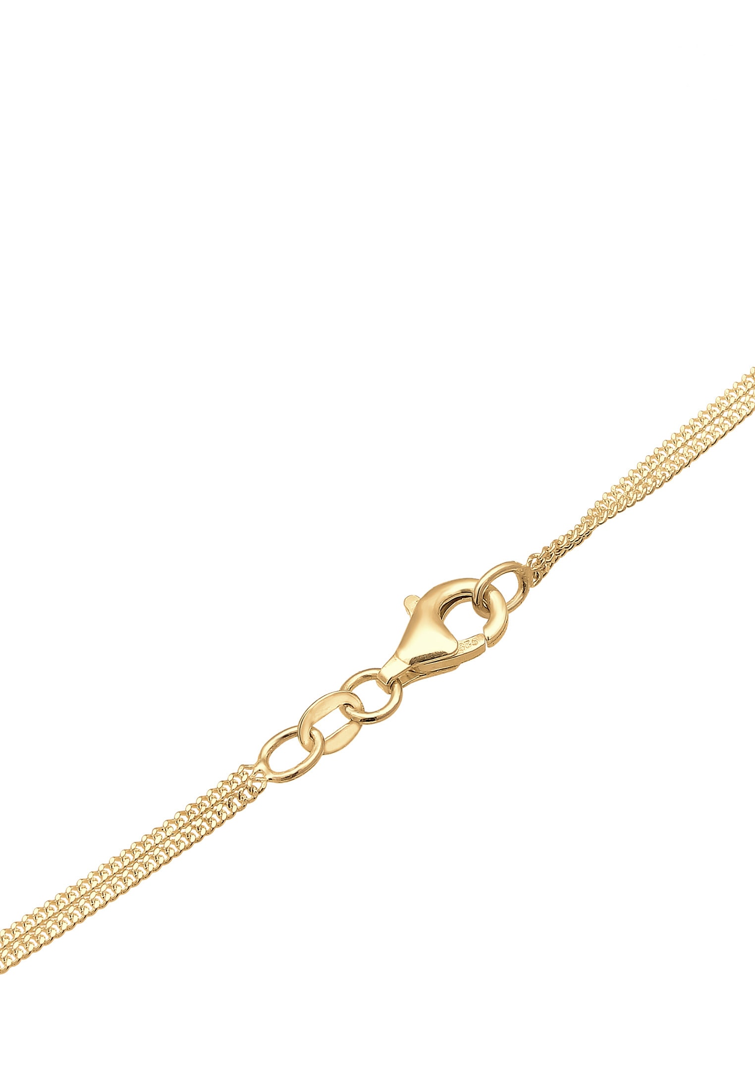 Elli Silberkette »Halskette Y-Kette Boho Layer Mondstein Weiß 925 Sterling Silber vergoldet«