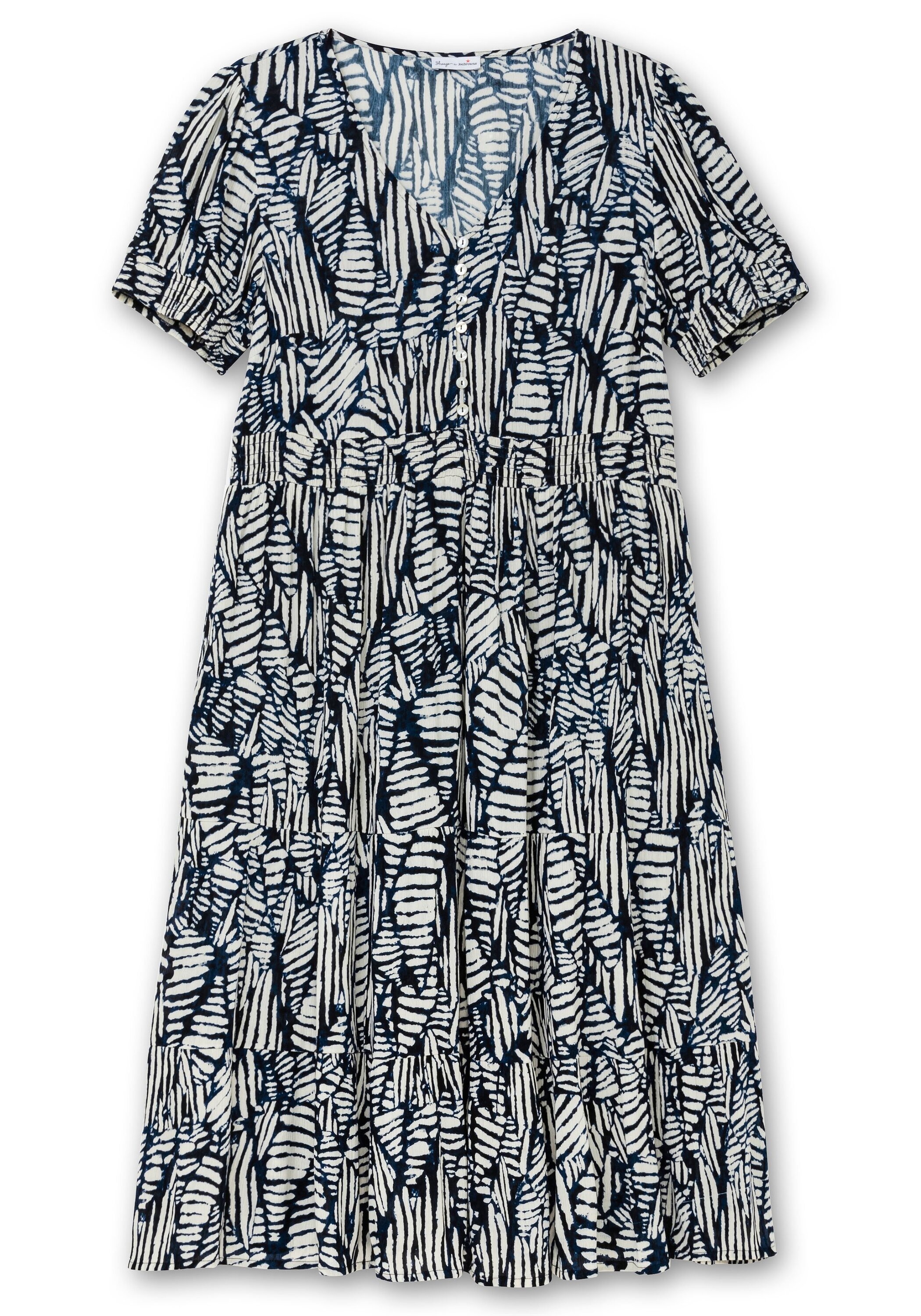 Sheego Sommerkleid »Maxikleid mit Grafikprint und Volantsaum«