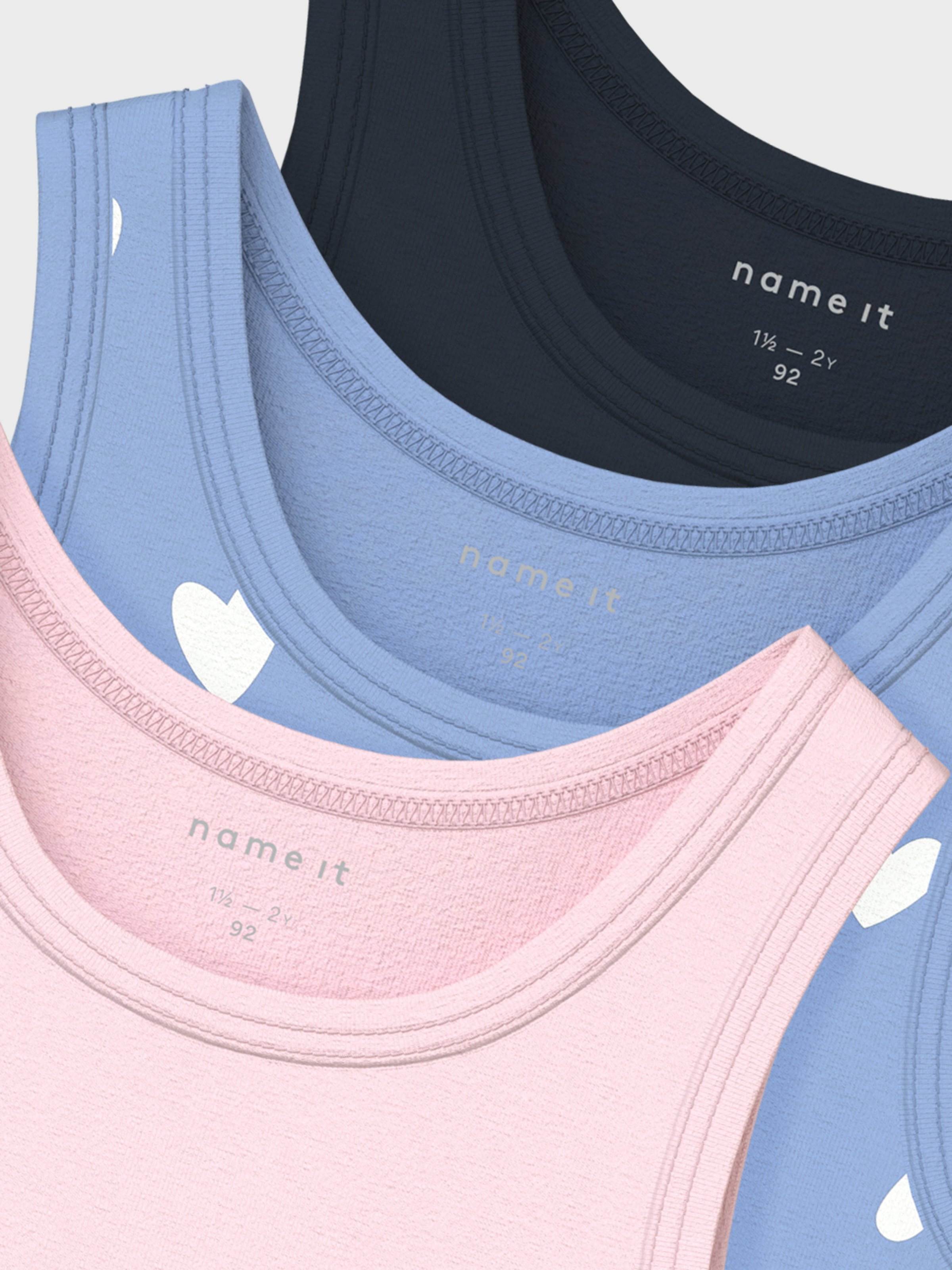 Name It Unterhemd »NKFTANK TOP 4P HEARTS NOOS«, (Packung, 4 St.)
