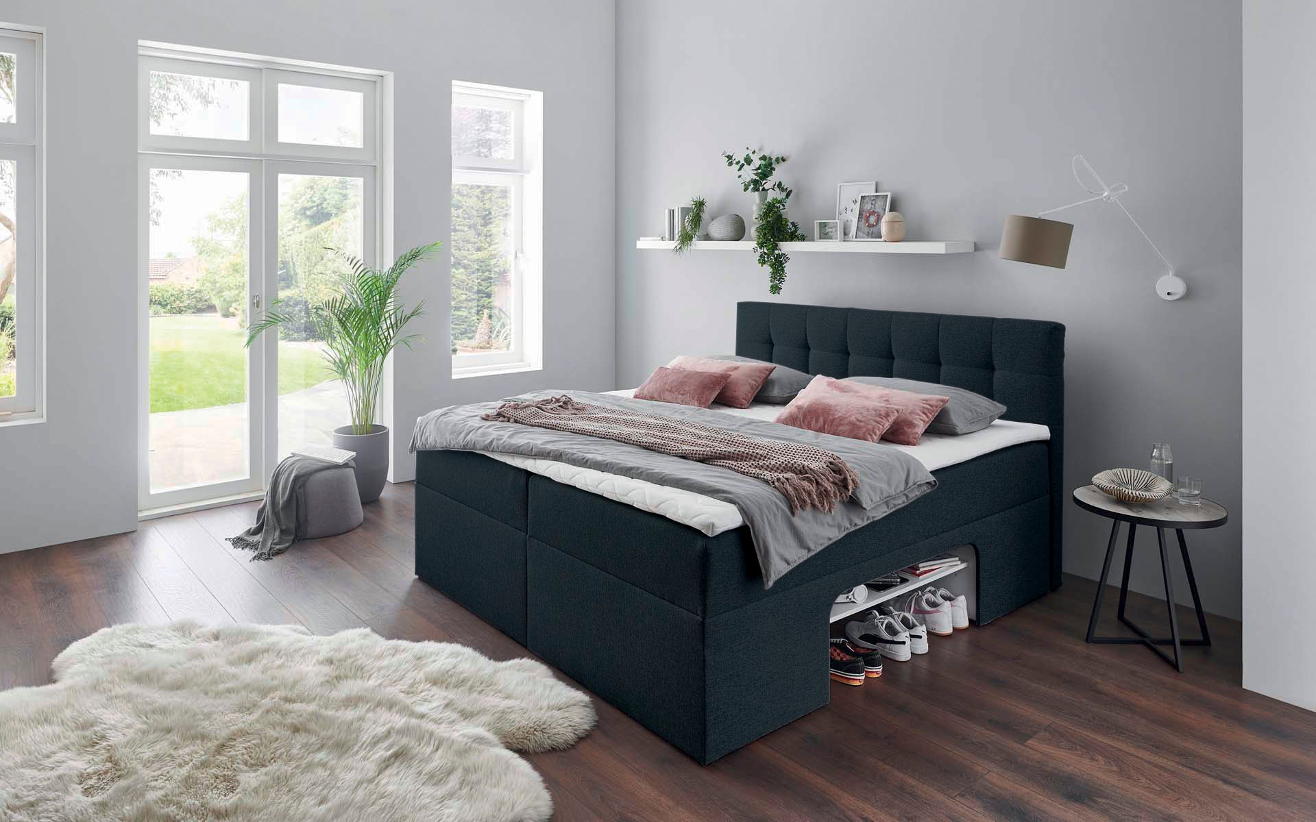 PLACES OF STYLE Boxbett Nische im Bettkasten für zusätzlichen Stauraum