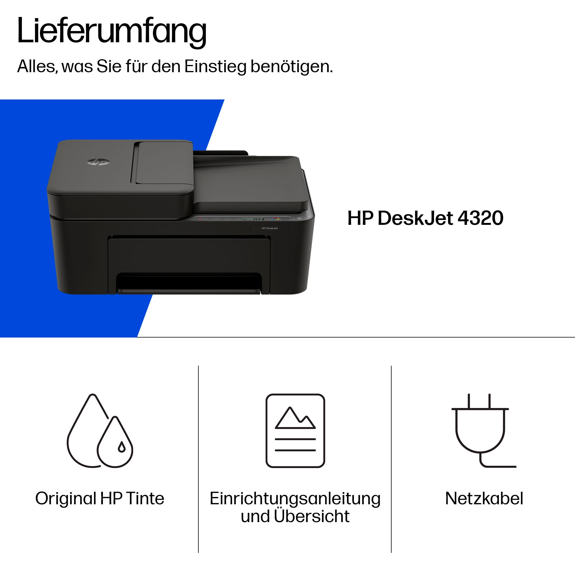 HP Multifunktionsdrucker »DeskJet 4320« 3 Monate *gratis drucken mit Instant Ink