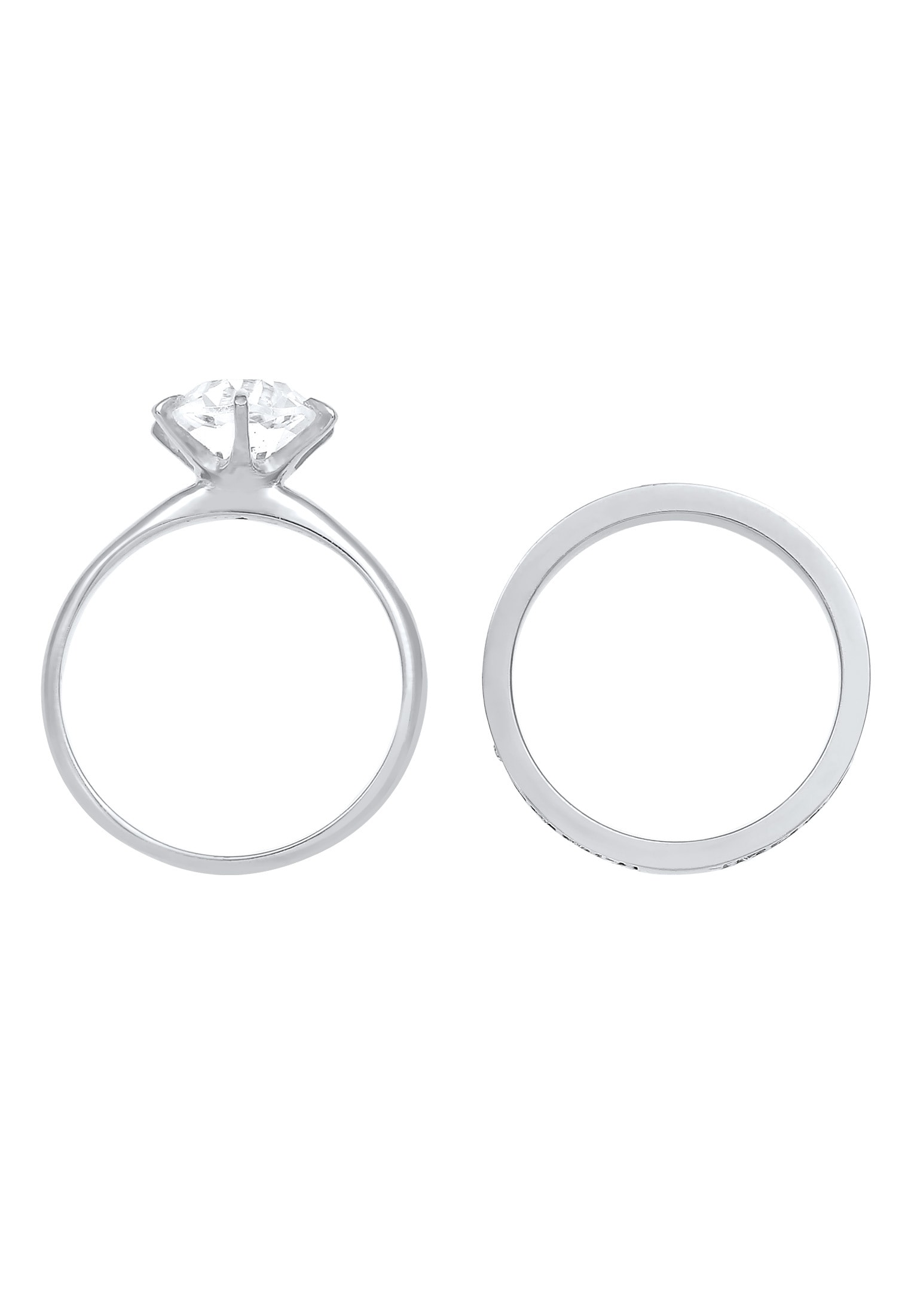 Elli Ring-Set »Ring Kristalle Eternity (2 tlg) 925 Silber«
